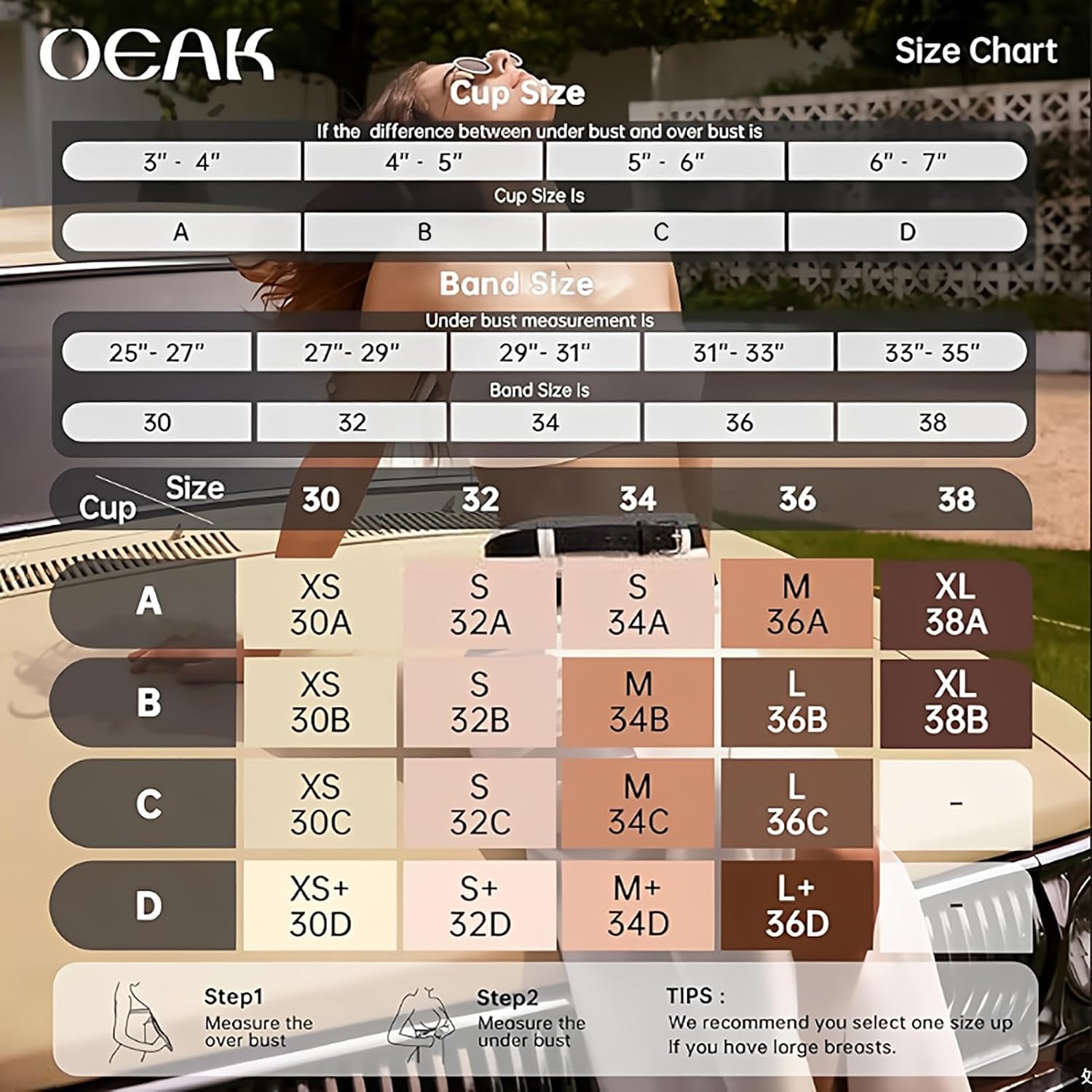 OEAK Seamless Push-Up Bandeau Bra for Small Busts — image 6