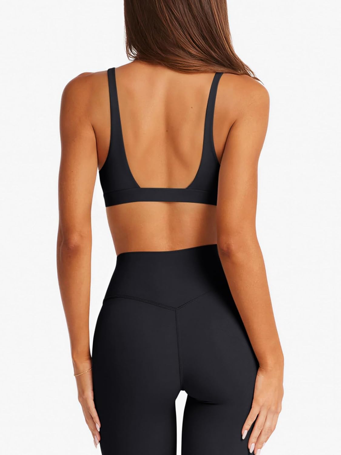 LASLULU Women's Deep V-Neck Backless Sports Bra — image 3