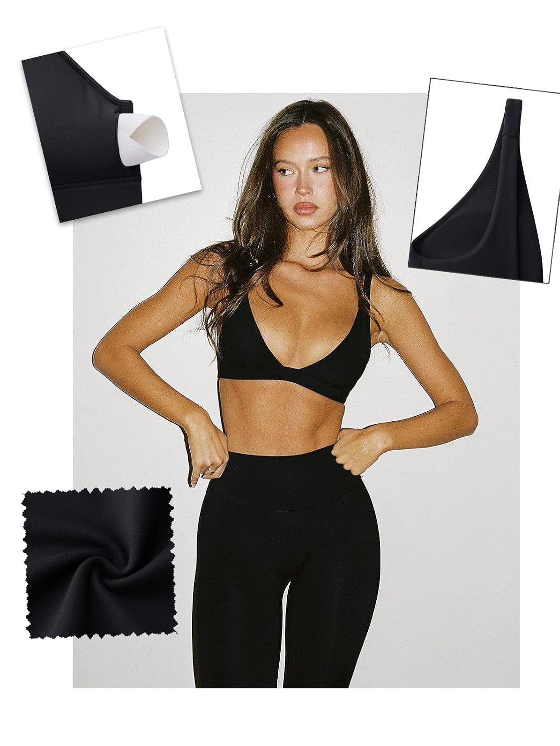 LASLULU Women's Deep V-Neck Backless Sports Bra — image 6