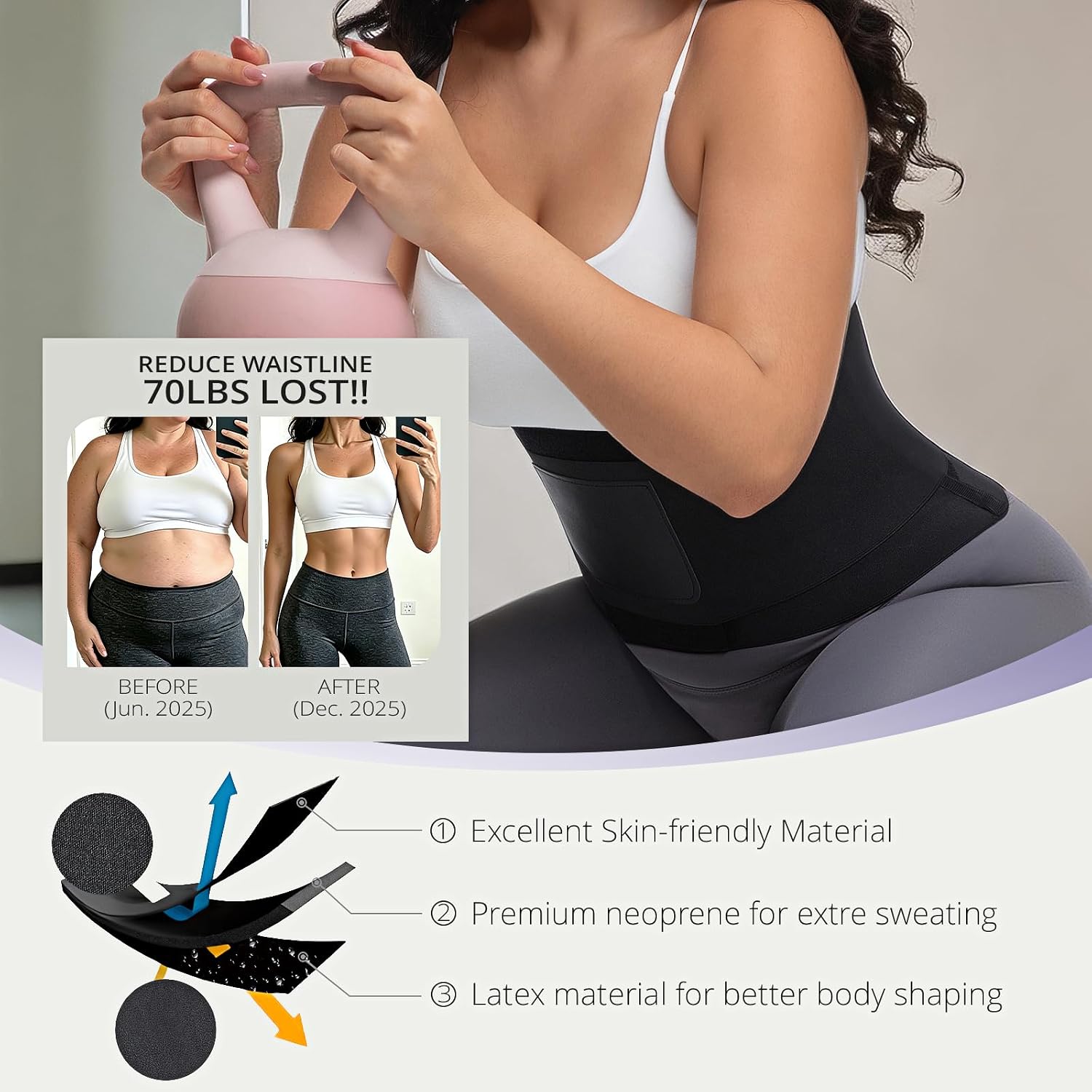 Wlitri Triple Wrap Waist Trainer Cincher Belt — image 4
