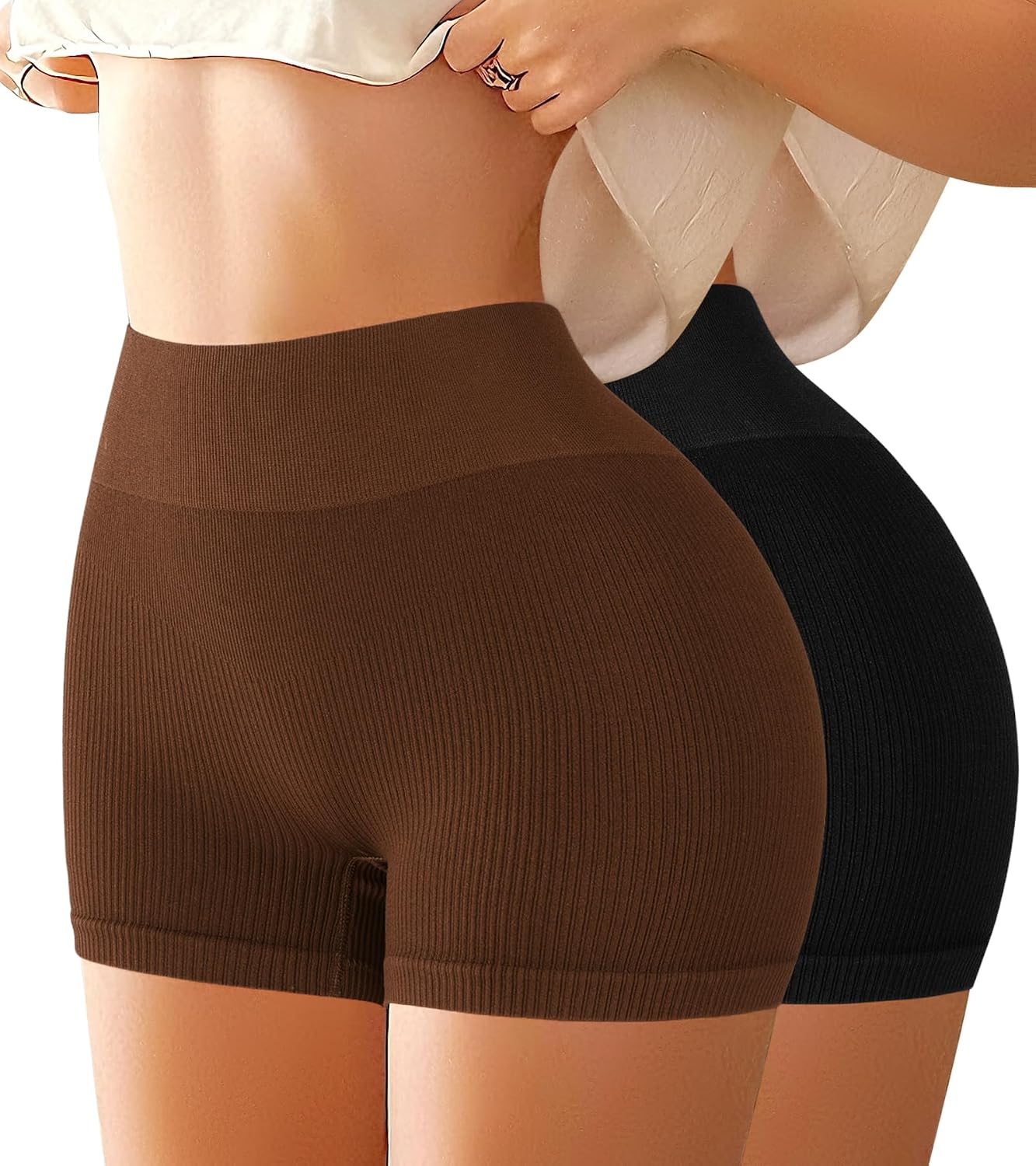 IROCUE High Waisted Seamless Boyshorts for Women