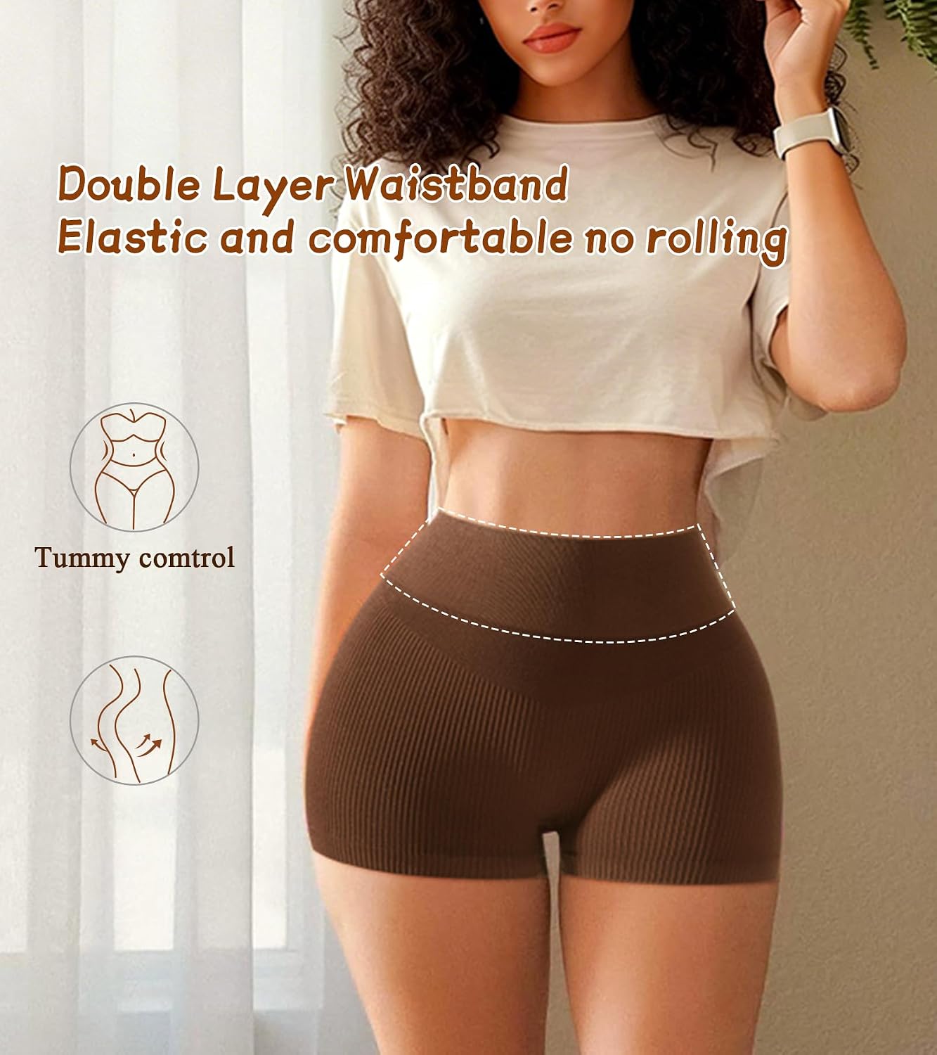 IROCUE High Waisted Seamless Boyshorts for Women — image 3