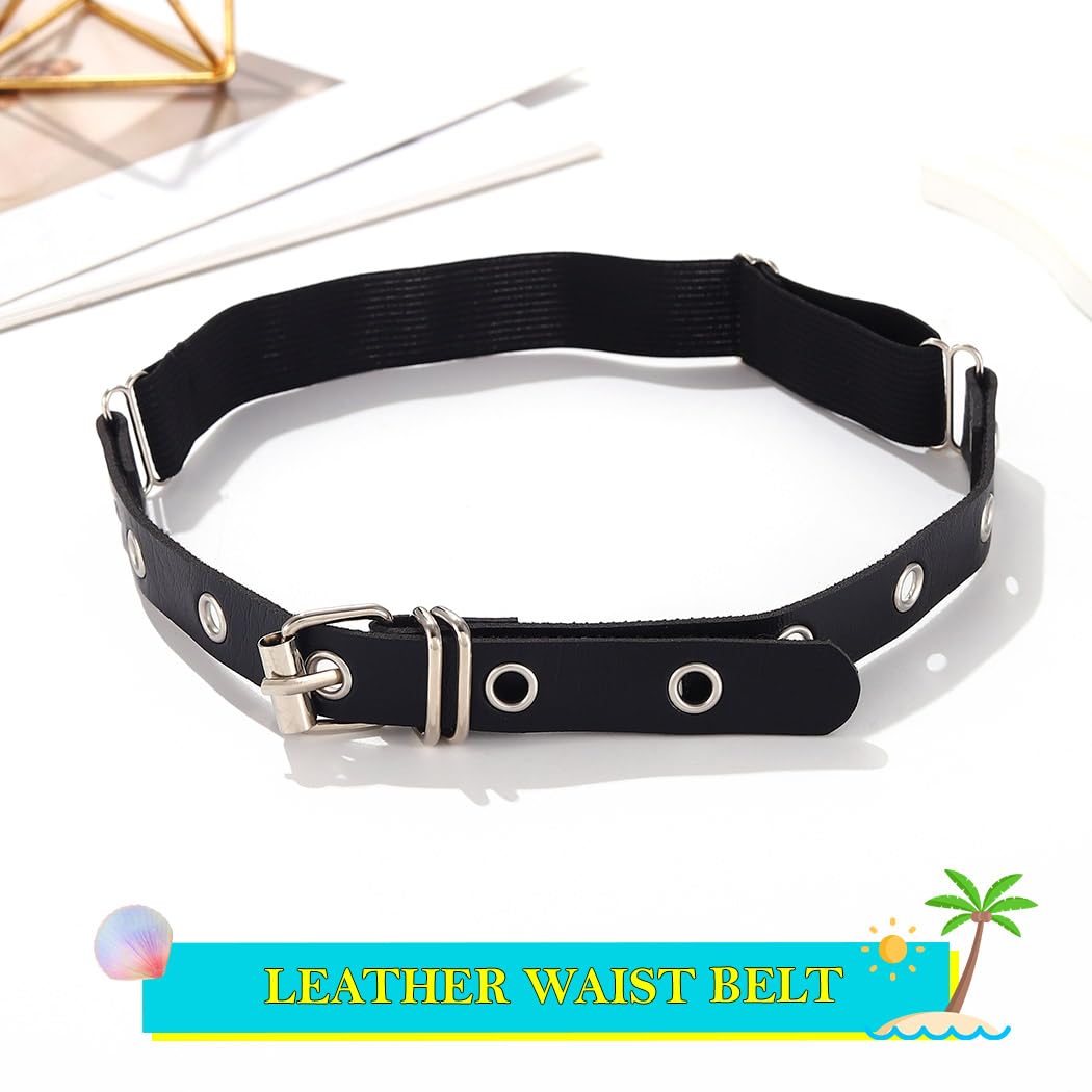 EVAZEN Black Leather Thigh Garter Belt — image 2