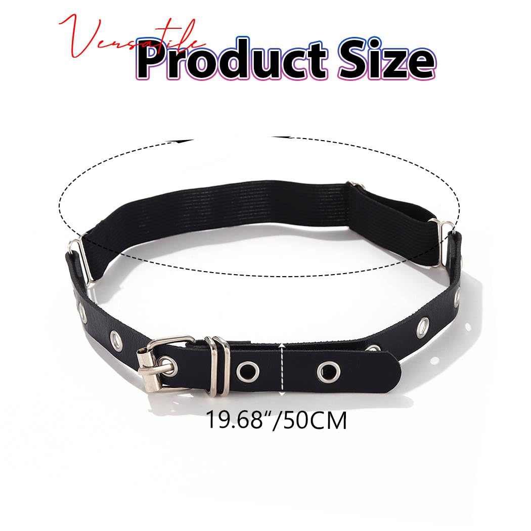 EVAZEN Black Leather Thigh Garter Belt — image 4
