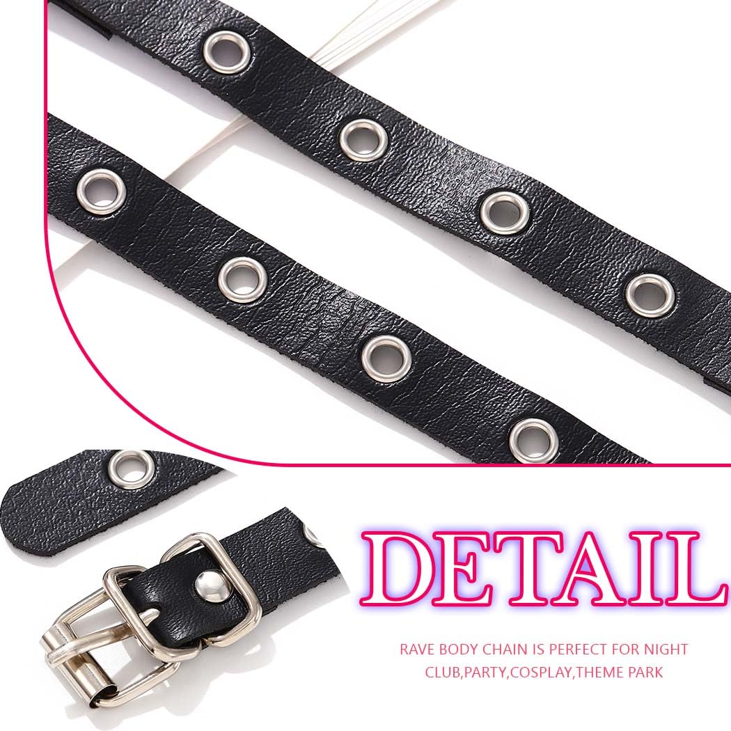EVAZEN Black Leather Thigh Garter Belt — image 6