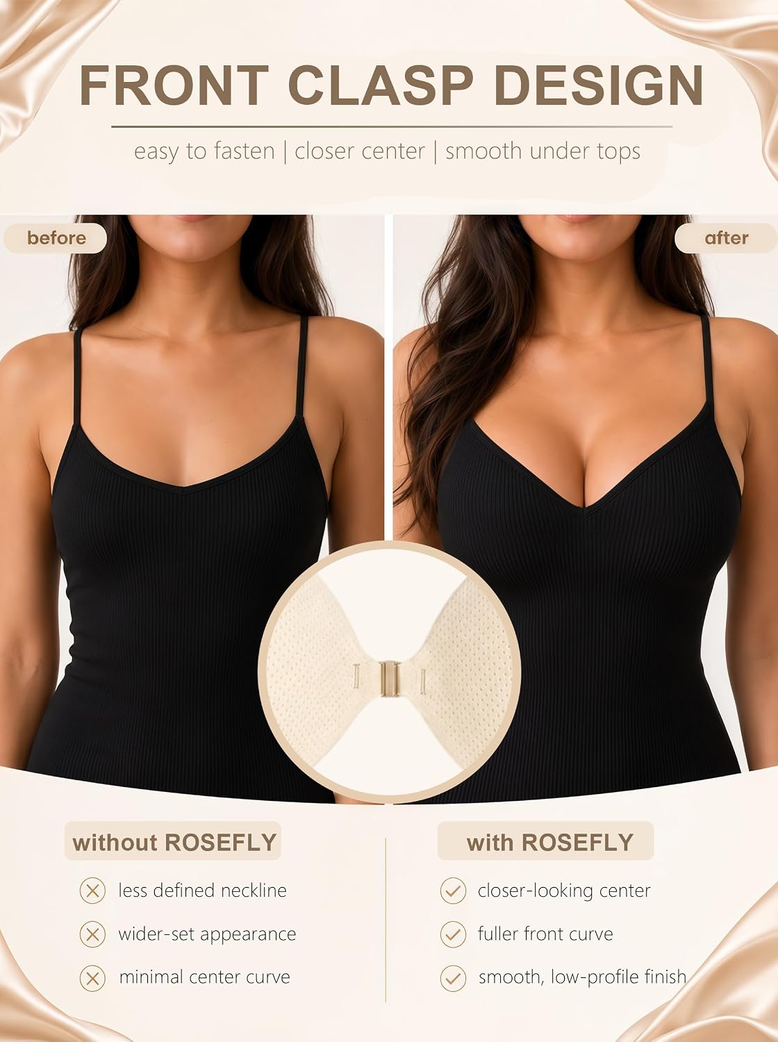 Rosefly Breathable Mesh Sticky Push Up Bra — image 3
