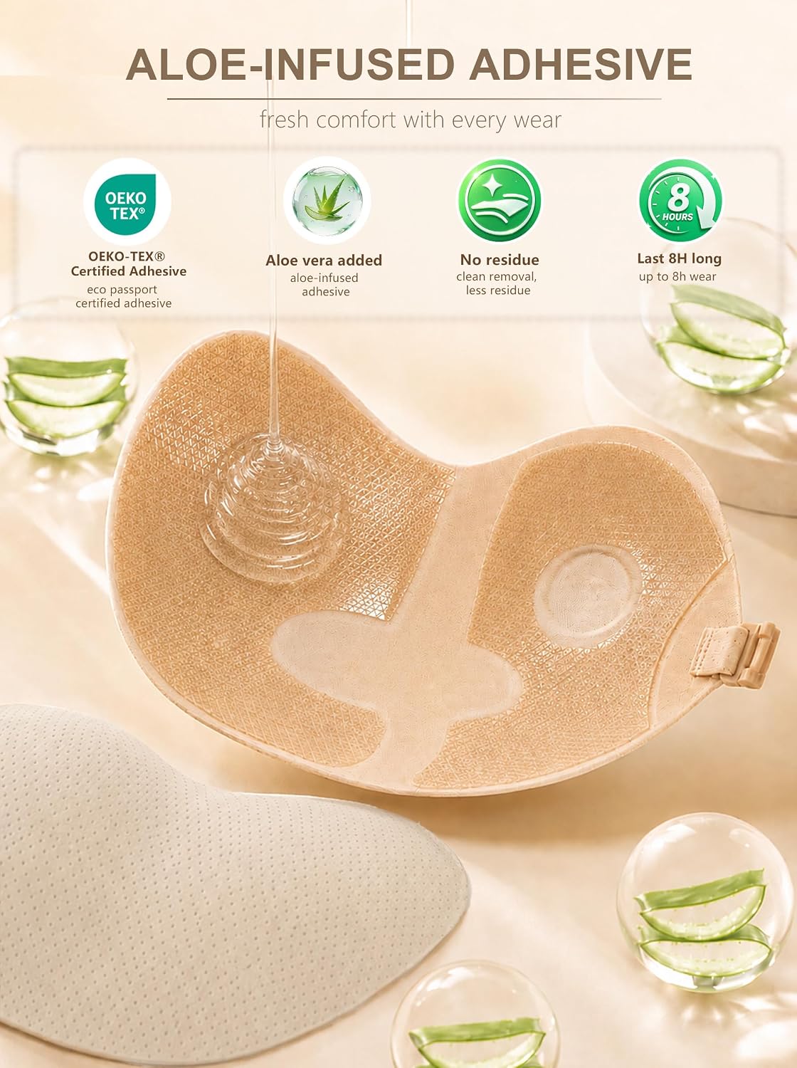 Rosefly Breathable Mesh Sticky Push Up Bra — image 5