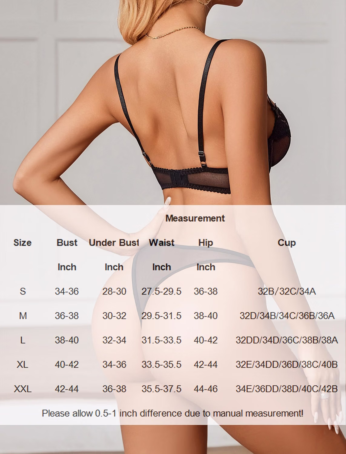 Avidlove Sexy Underwire Bra and Lace Panty Set — image 6