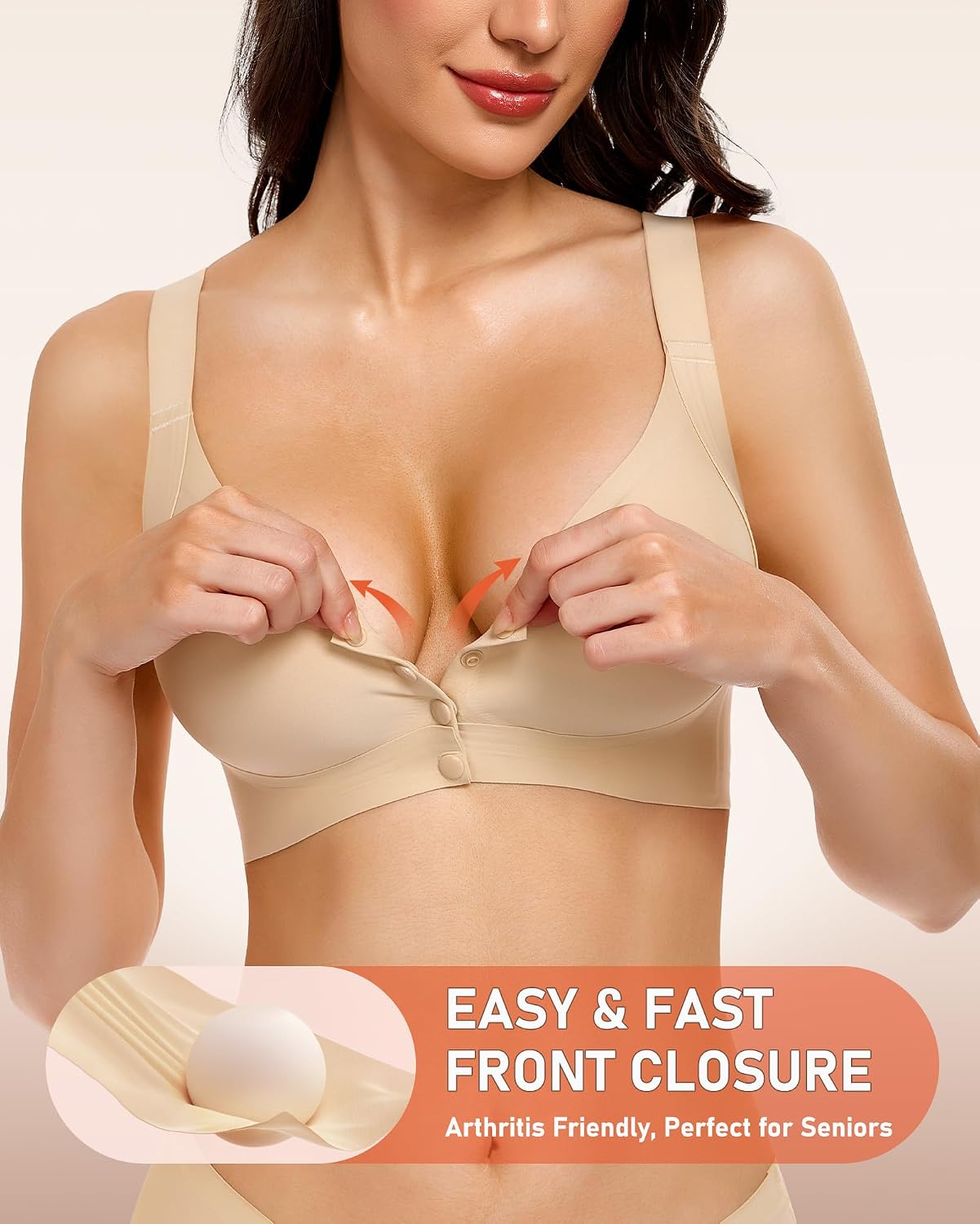 Gailife Front Closure Wireless Comfort Bralette for Women — image 2