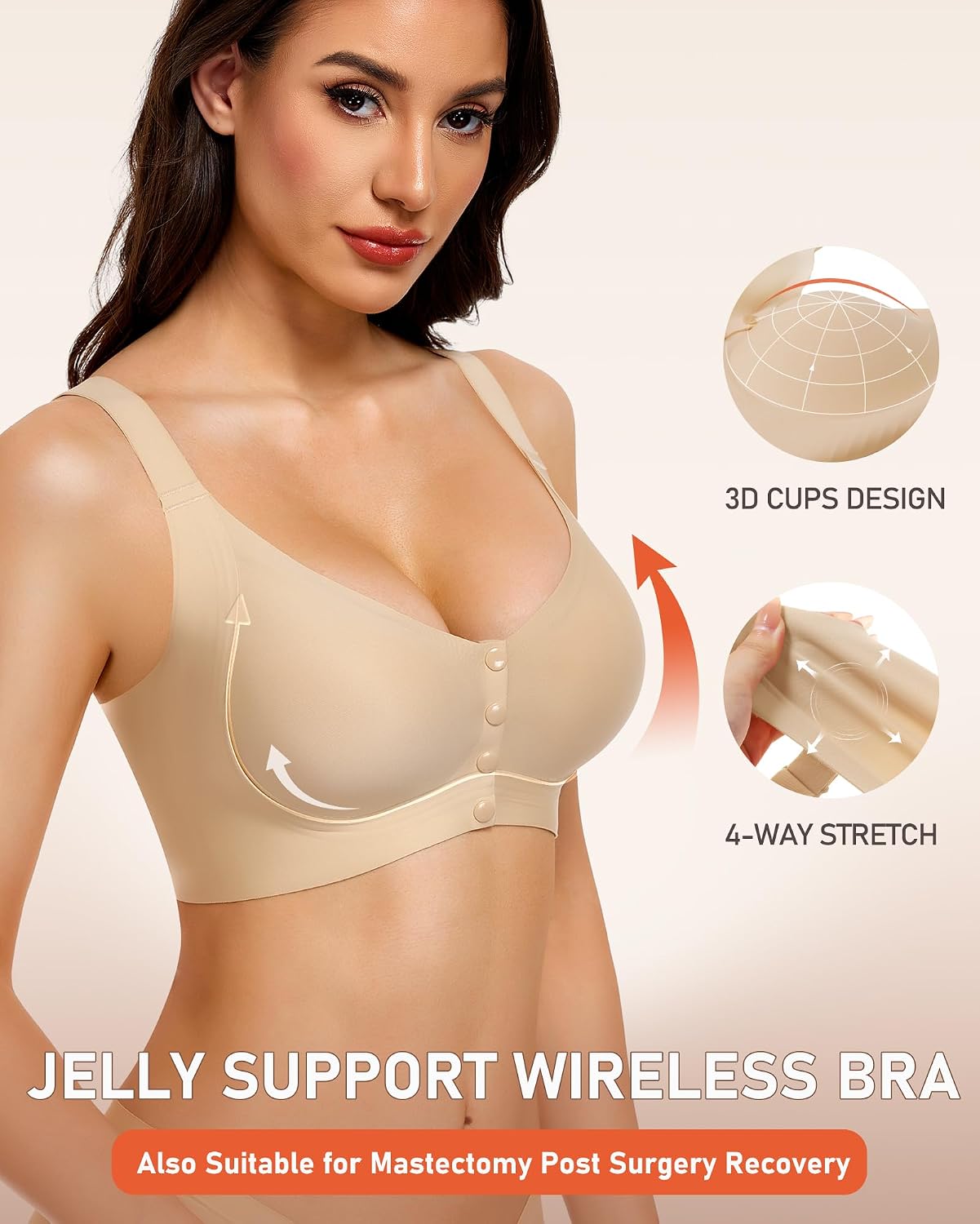 Gailife Front Closure Wireless Comfort Bralette for Women — image 3