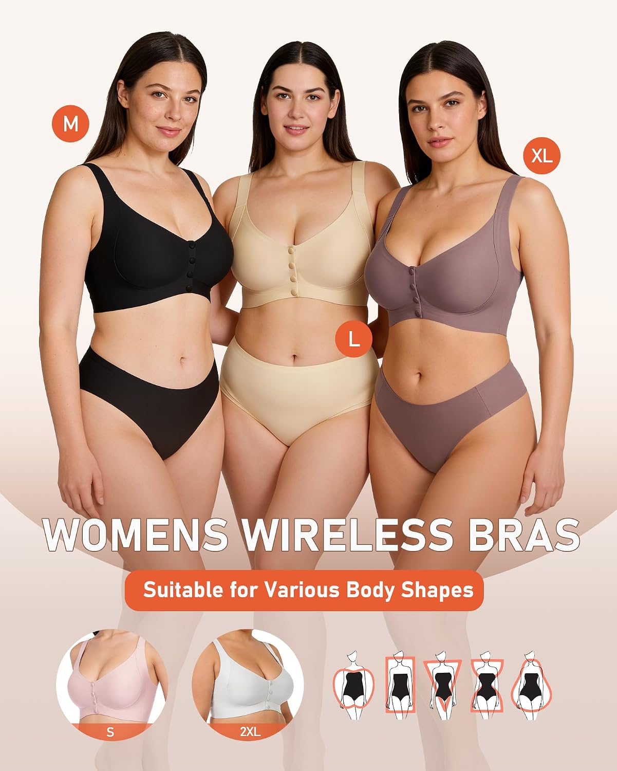 Gailife Front Closure Wireless Comfort Bralette for Women — image 7