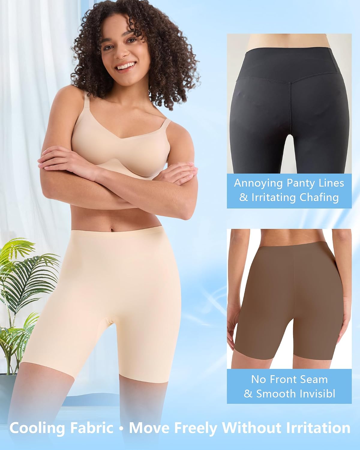 DailyCity Seamless Cooling Slip Shorts for Women — image 5