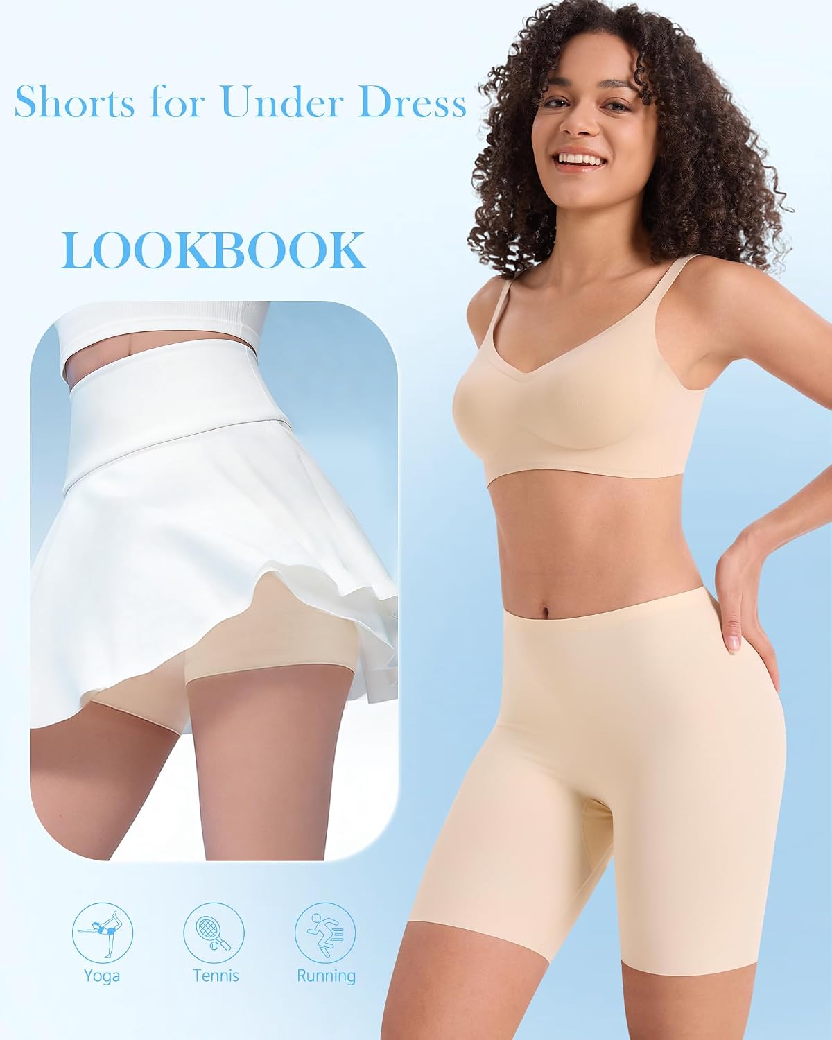 DailyCity Seamless Cooling Slip Shorts for Women — image 6