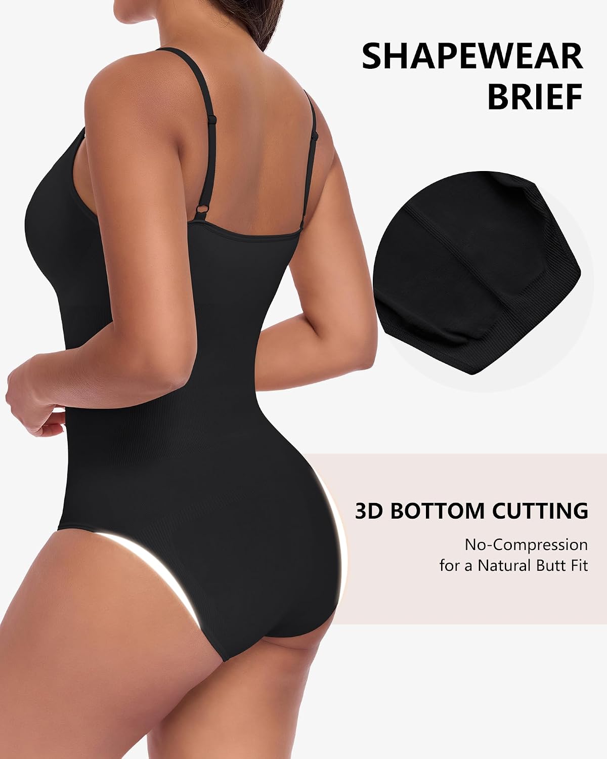 POSESHE Seamless Shapewear Bodysuit Tummy Control — image 3