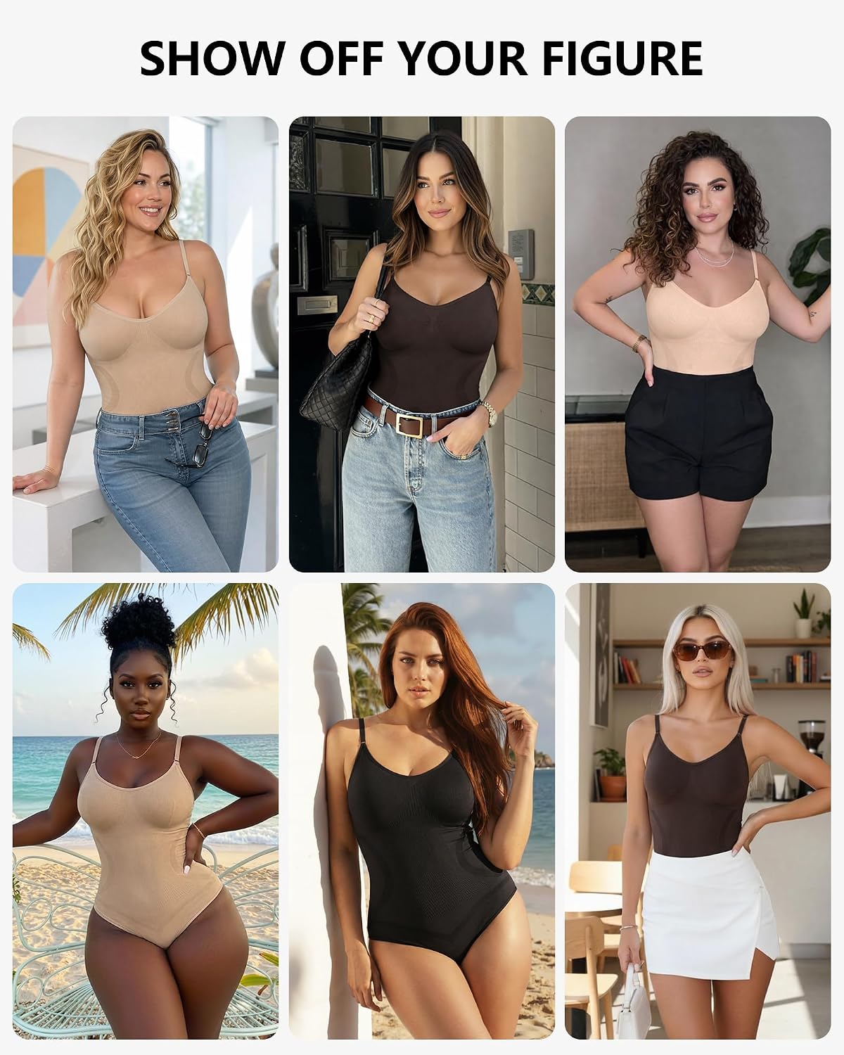 POSESHE Seamless Shapewear Bodysuit Tummy Control — image 5