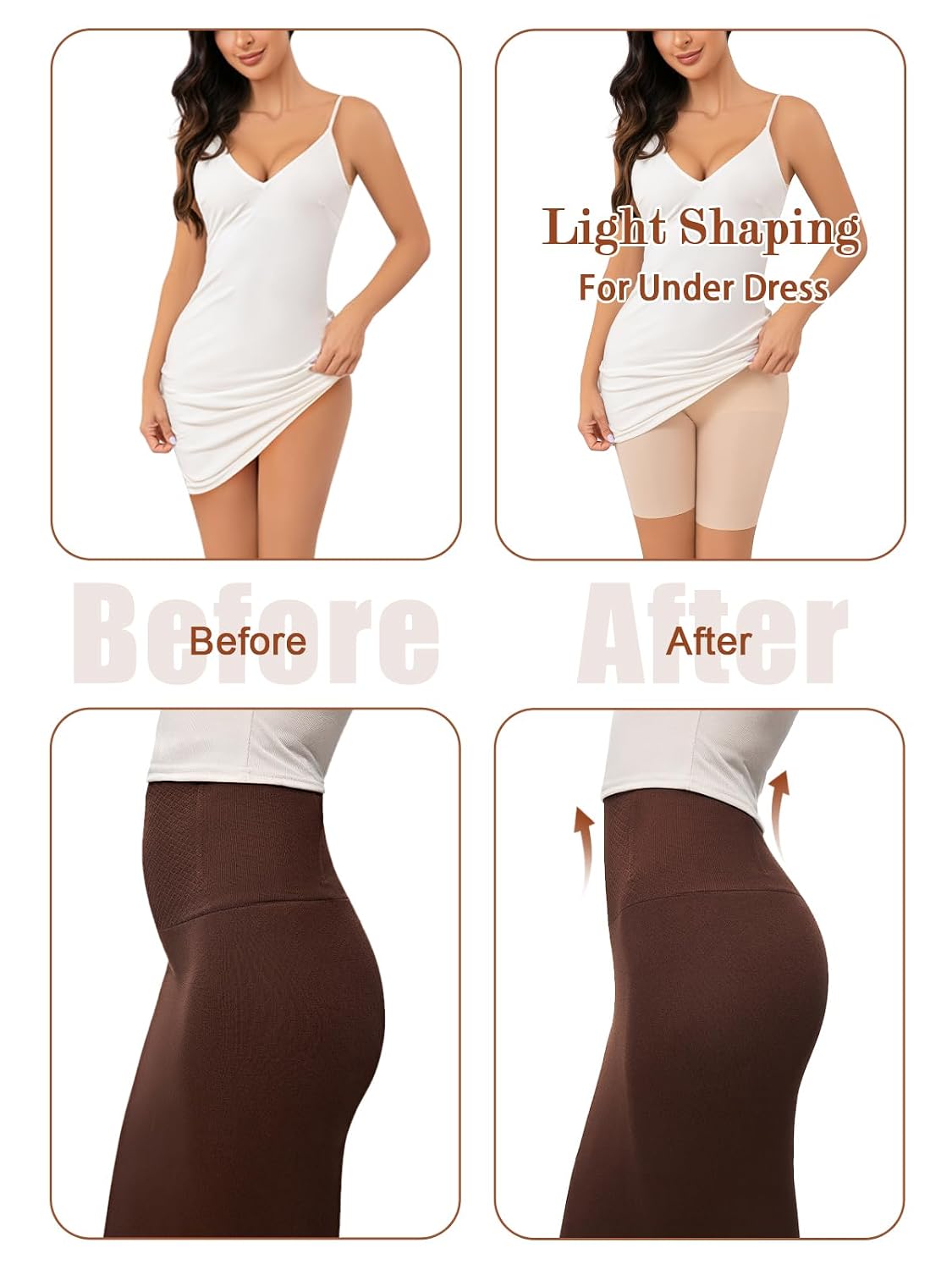 FluxFloe Seamless Mid-Waist Shapewear Shorts — image 3
