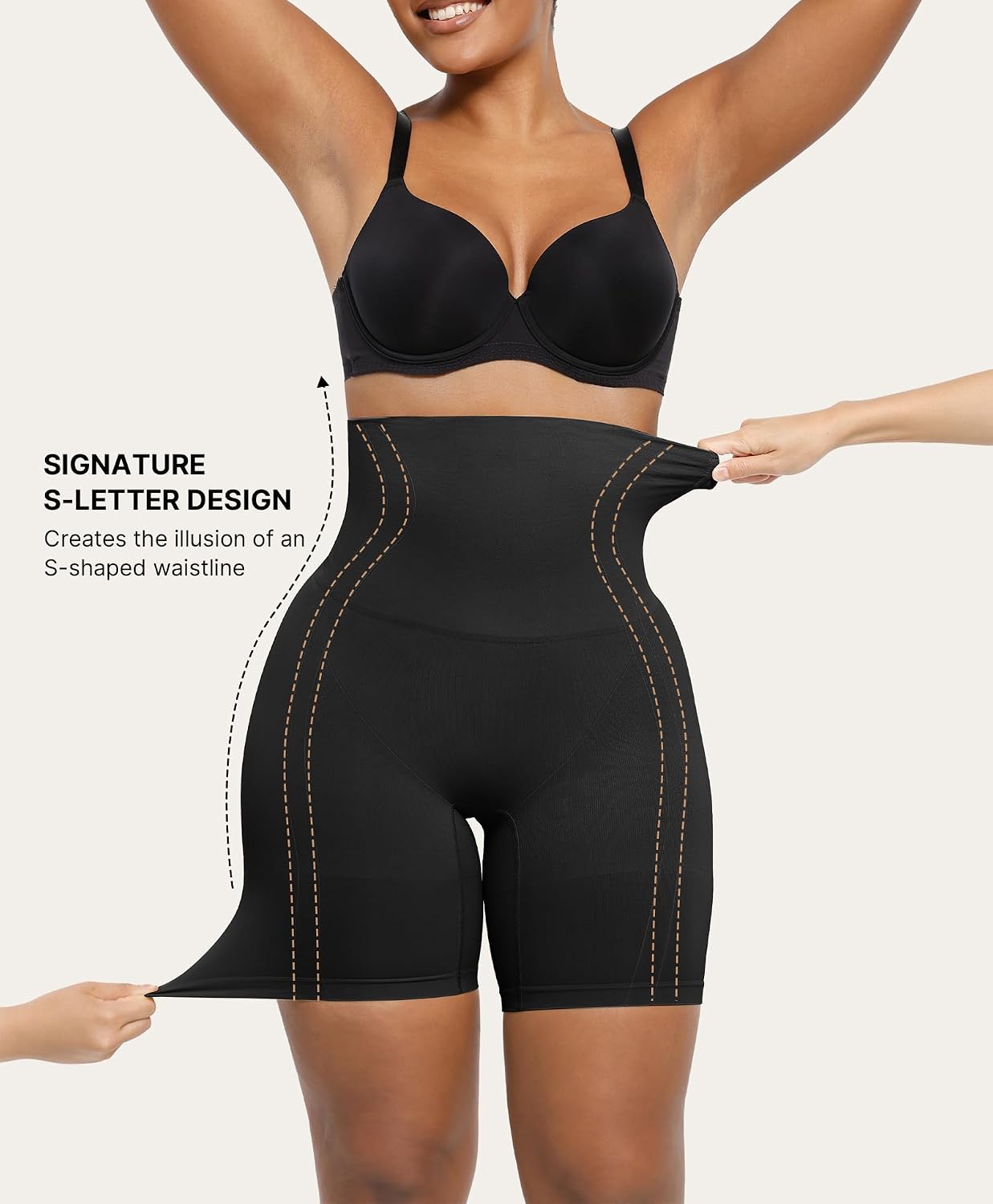 SHAPELLX High Waisted Tummy Control Shapewear Shorts — image 2