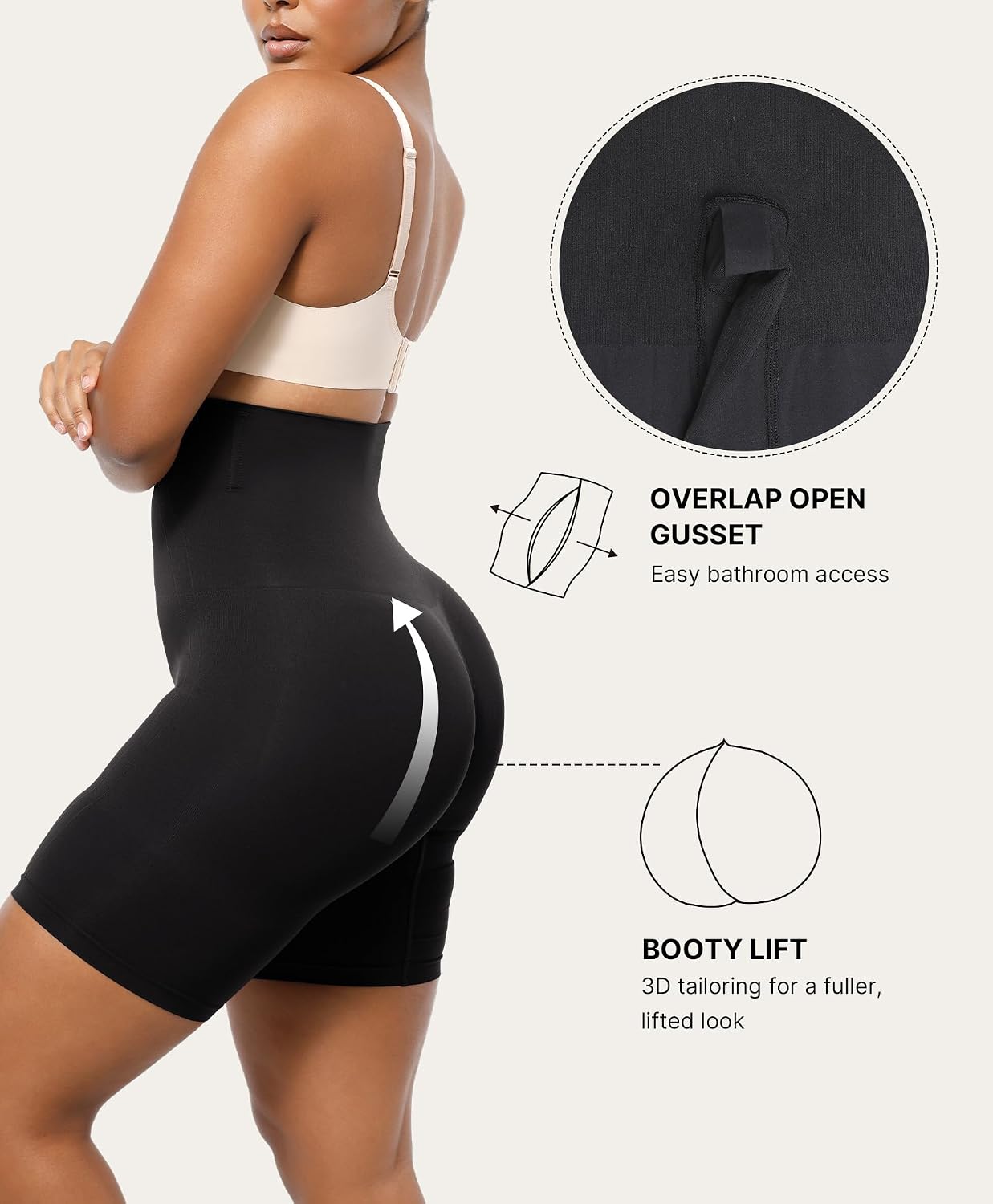 SHAPELLX High Waisted Tummy Control Shapewear Shorts — image 4
