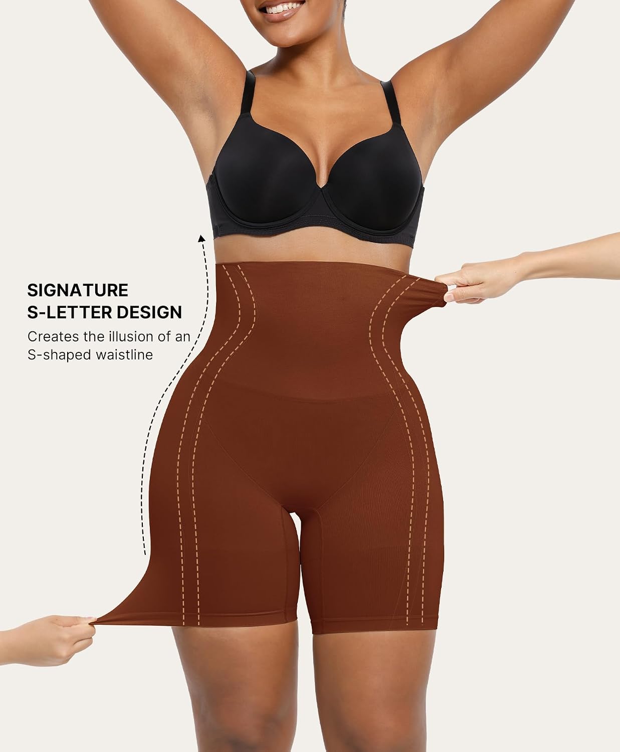 SHAPELLX High Waisted Tummy Control Shapewear Shorts — image 2