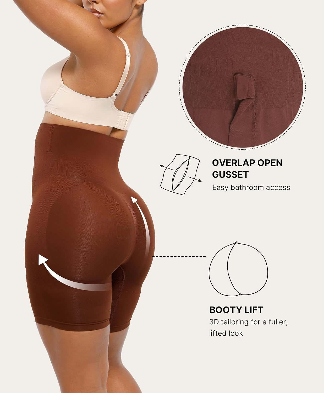SHAPELLX High Waisted Tummy Control Shapewear Shorts — image 4