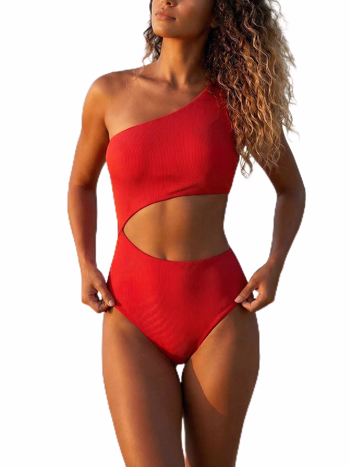 KRLAGAPAS Ribbed One Piece Swimsuit for Women — image 8