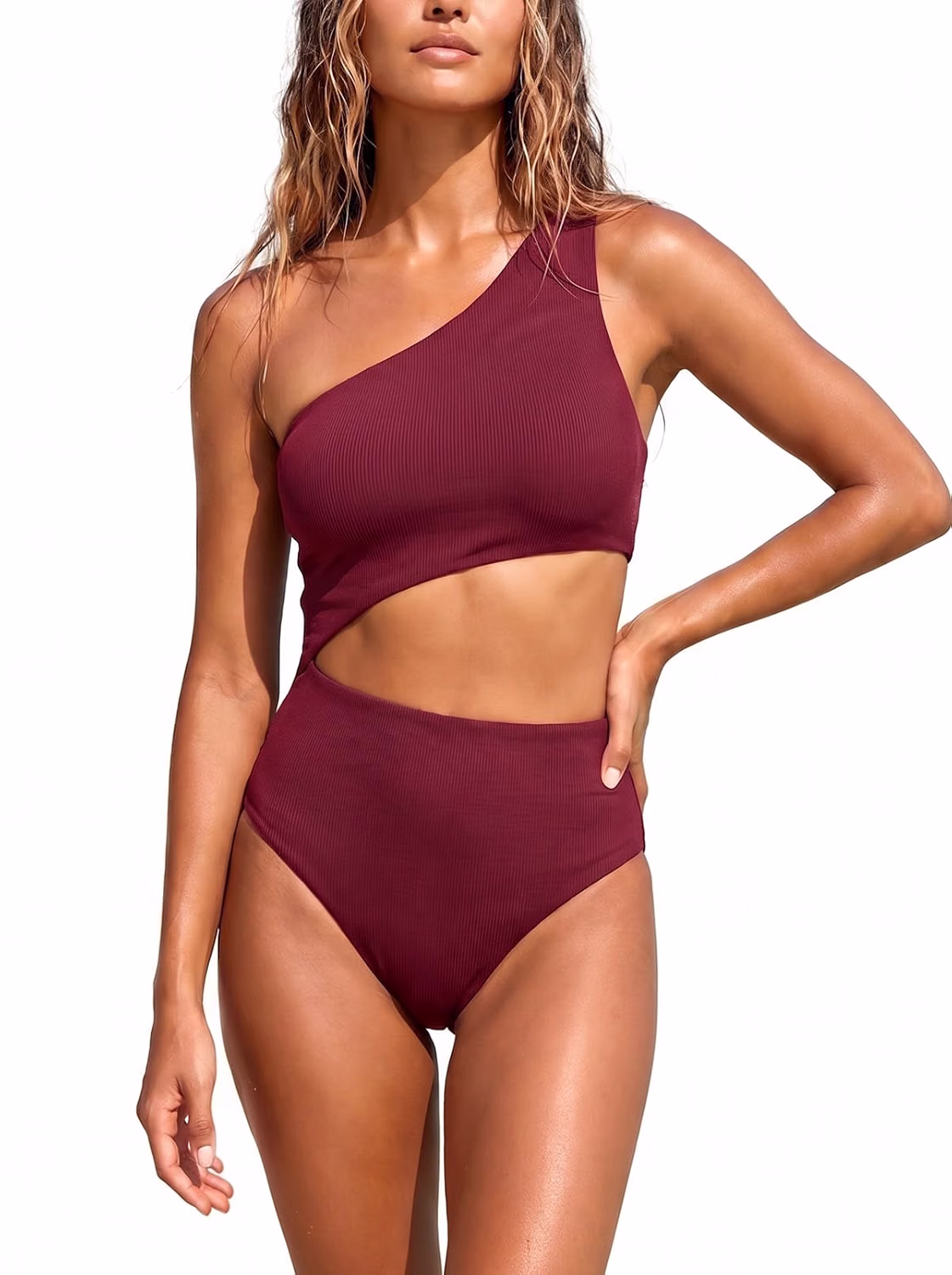 KRLAGAPAS Ribbed One Piece Swimsuit for Women — image 9