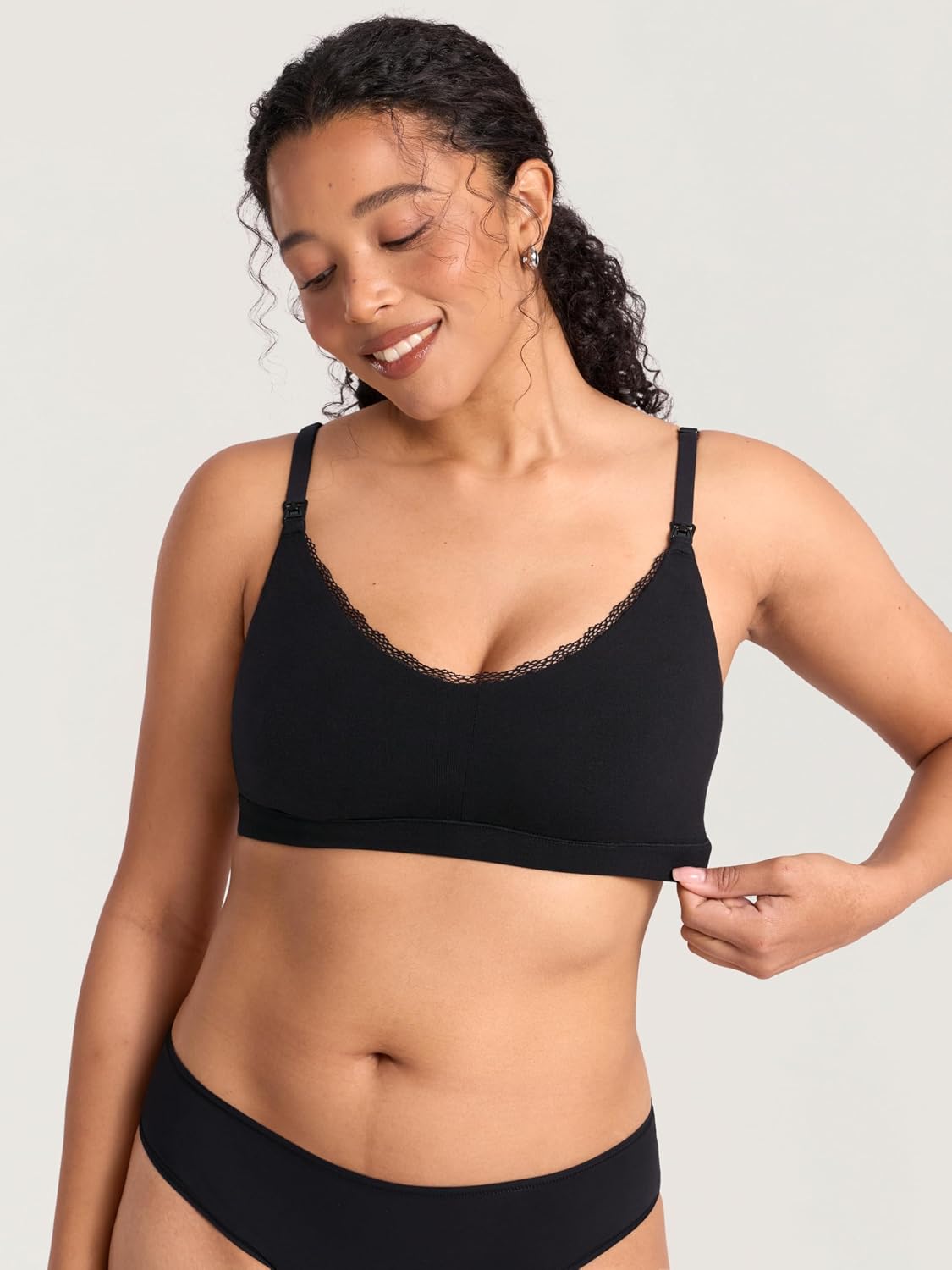 MOMANDA Ultra Soft Lace Nursing Bralette for Moms — image 3