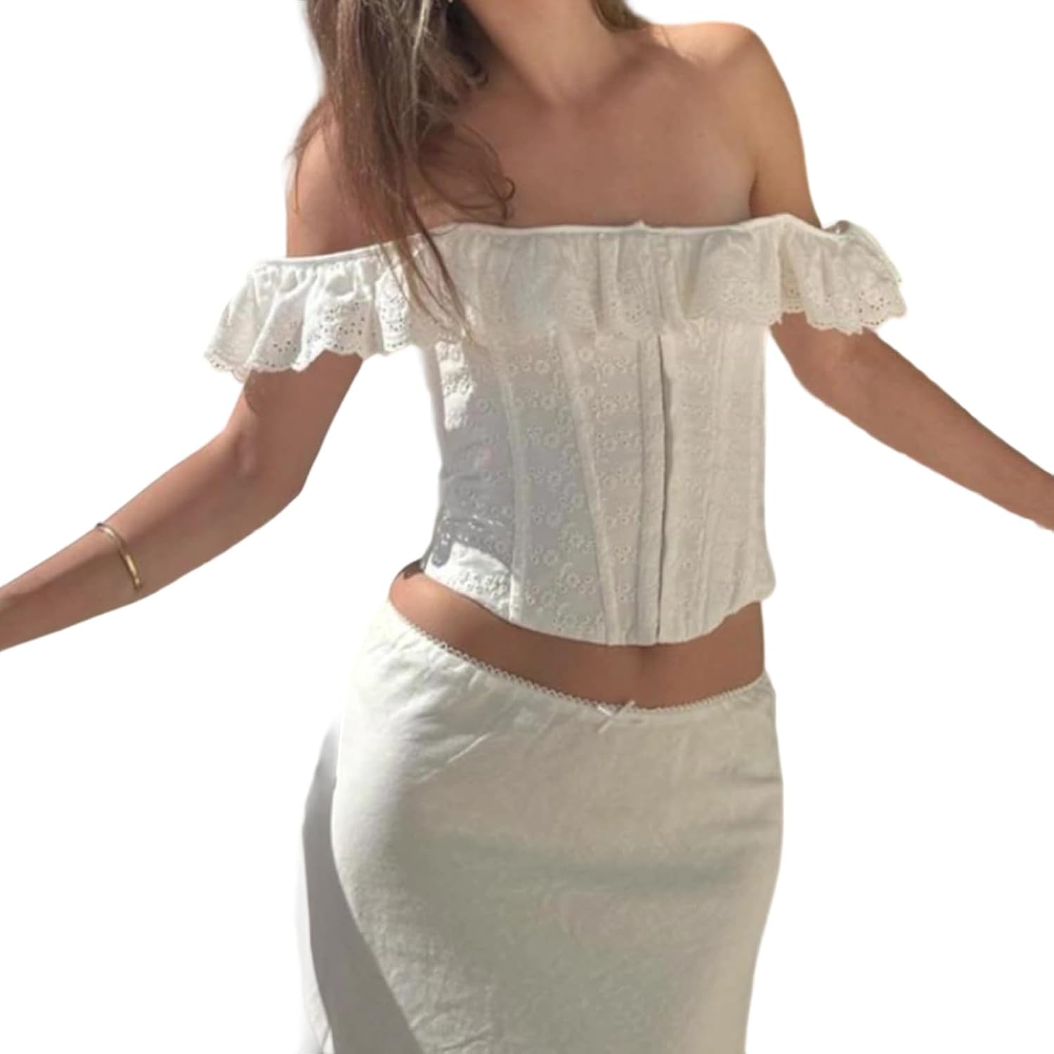 Aopwsrlyi Off Shoulder Corset Top Shapewear