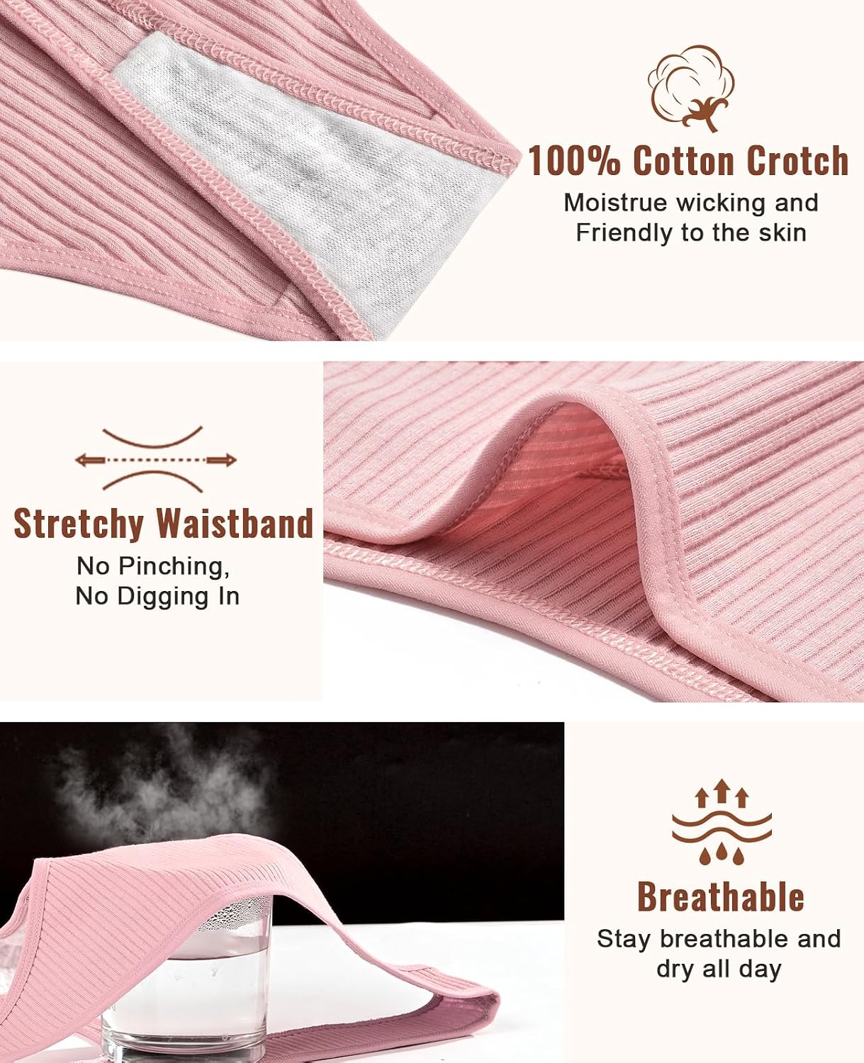 Sunm Boutique No Show Cotton Thongs for Women — image 8