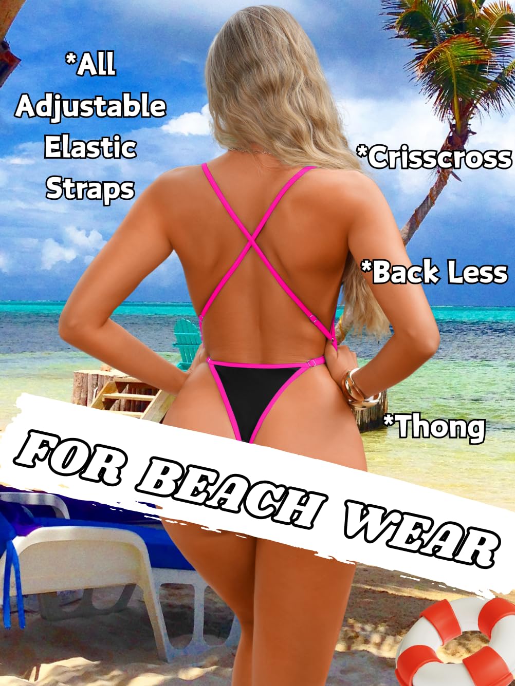 Women's Underboob Slingshot Monokini Swimsuit — image 4