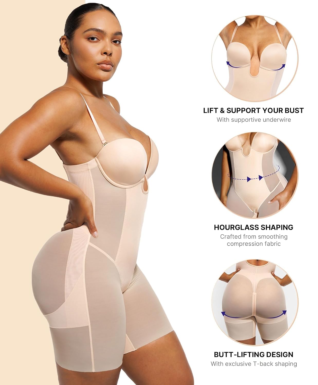 SHAPELLX Strapless Deep Plunge Bodysuit — image 3
