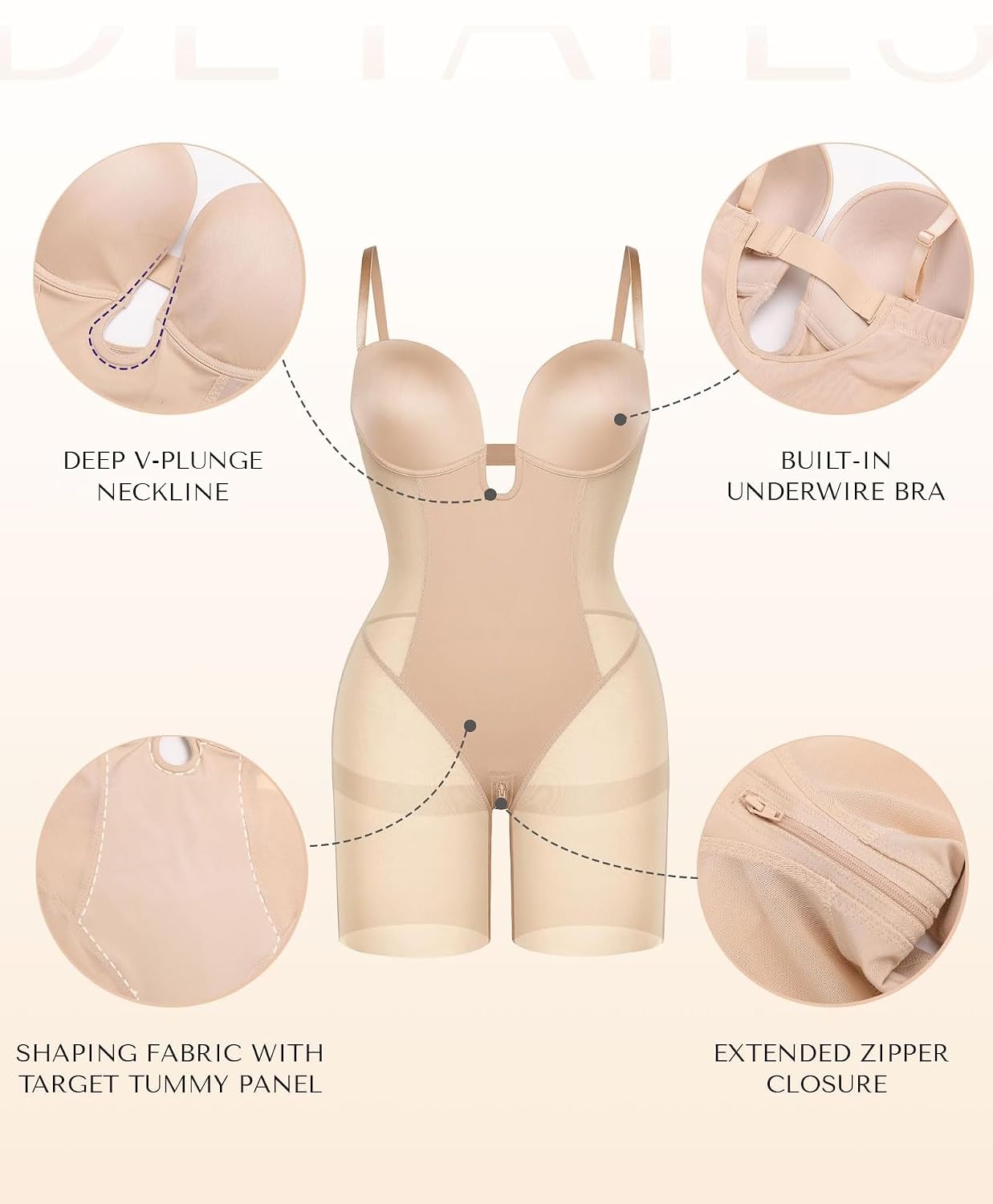 SHAPELLX Strapless Deep Plunge Bodysuit — image 4