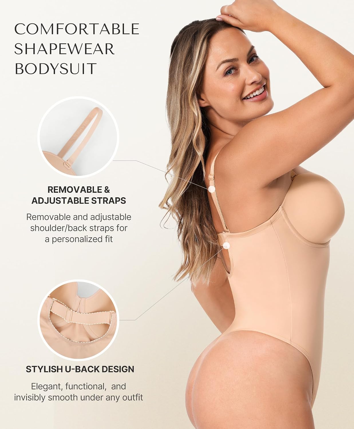 SHAPELLX Strapless Tummy Control Bodysuit — image 4