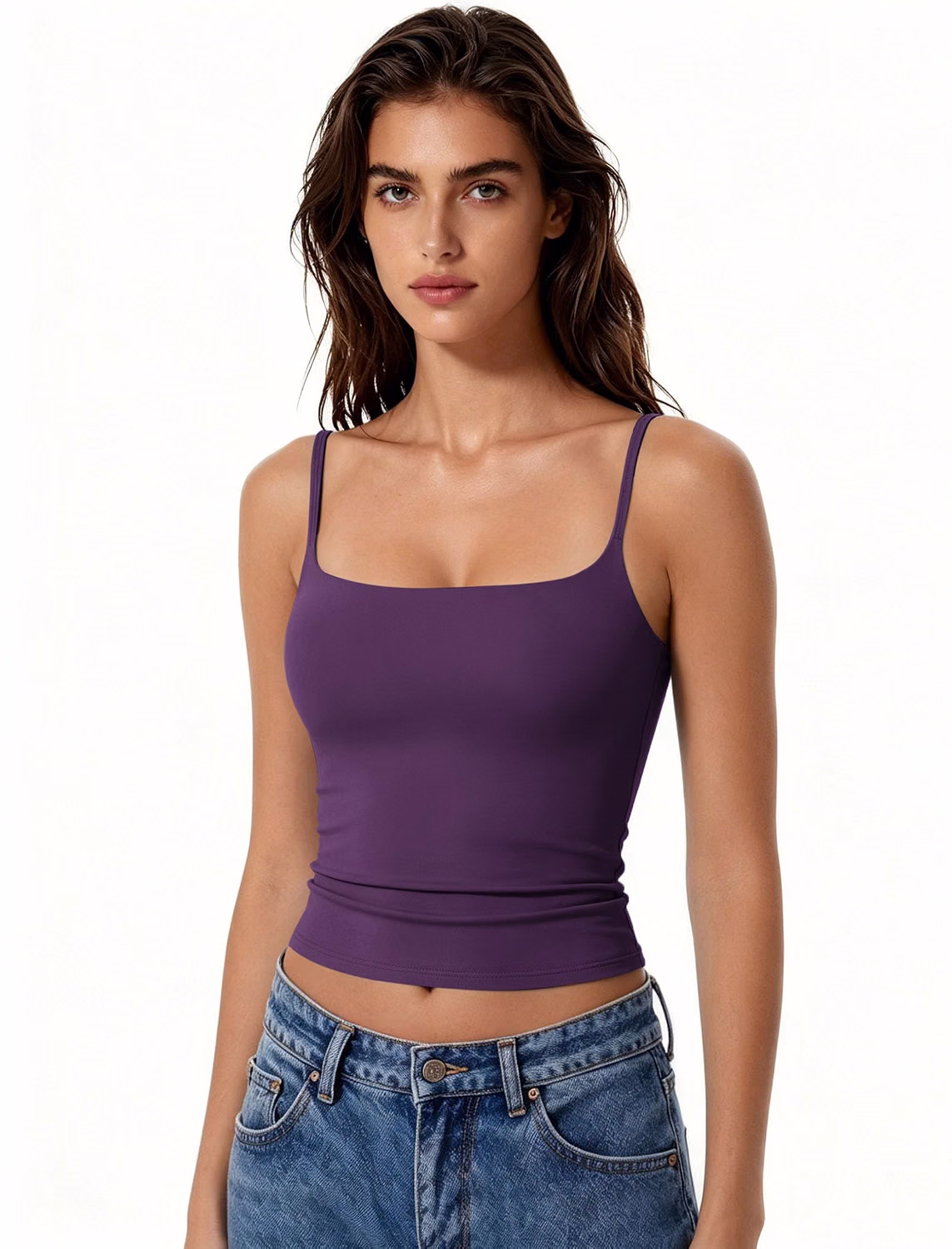 Avidlove Women's Square Neck Spaghetti Strap Camisole — image 4