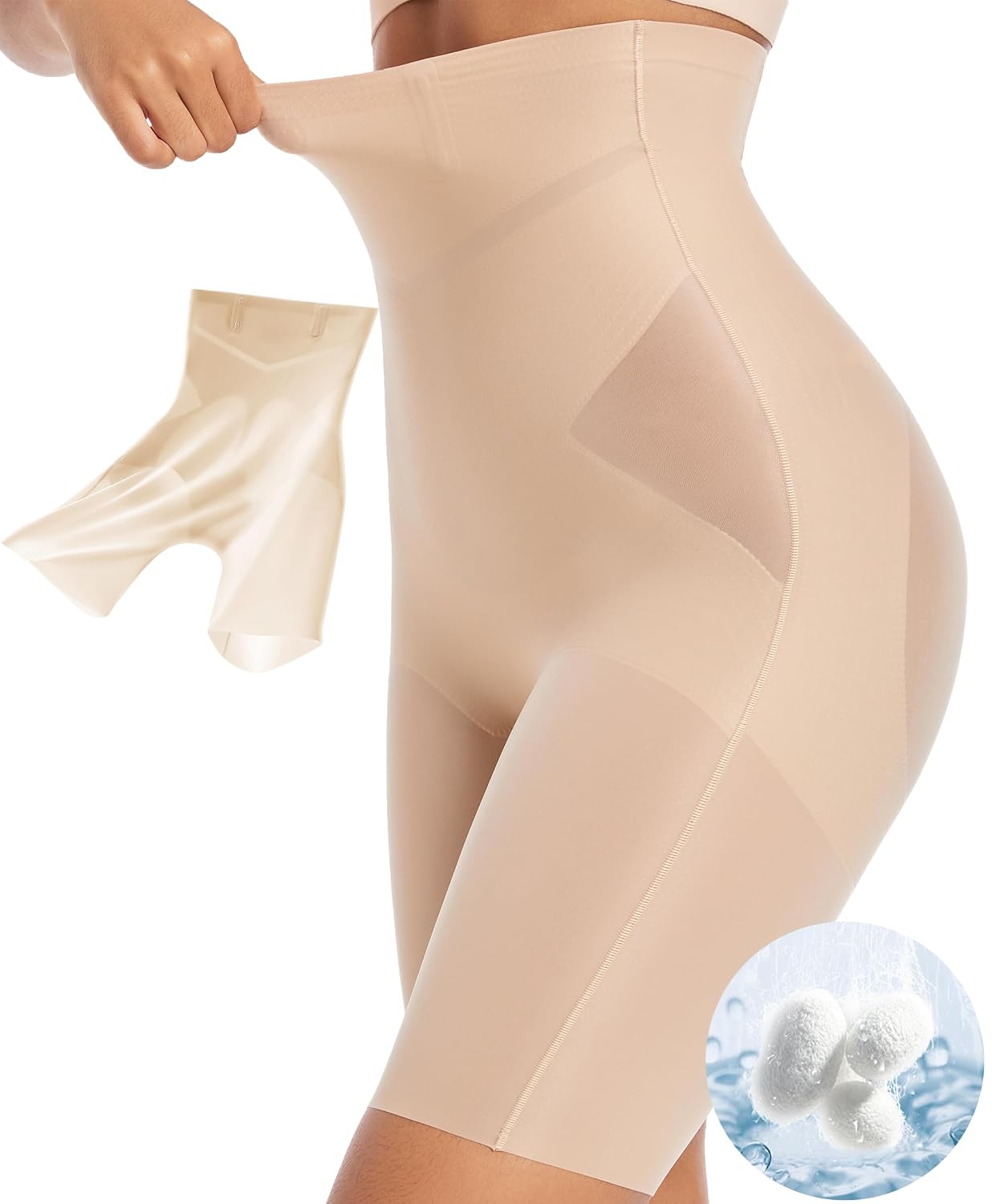 PRETTYWELL High Waisted Seamless Shapewear Shorts