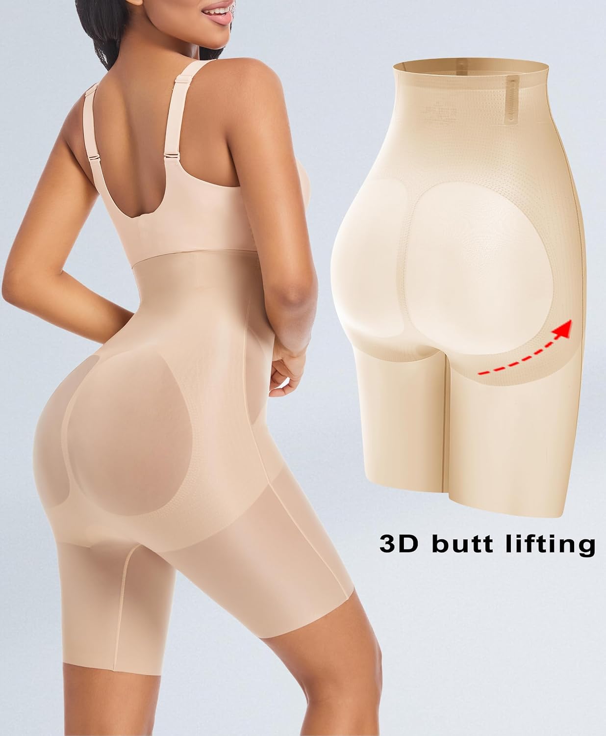 PRETTYWELL High Waisted Seamless Shapewear Shorts — image 2