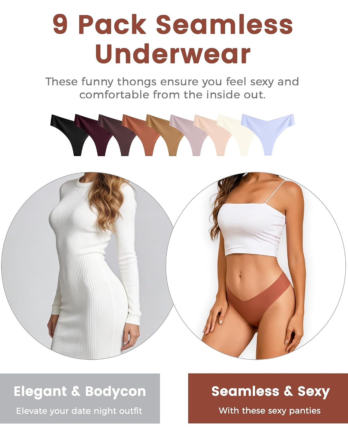 Take Talk 9-Pack Seamless Thong Panties — image 5