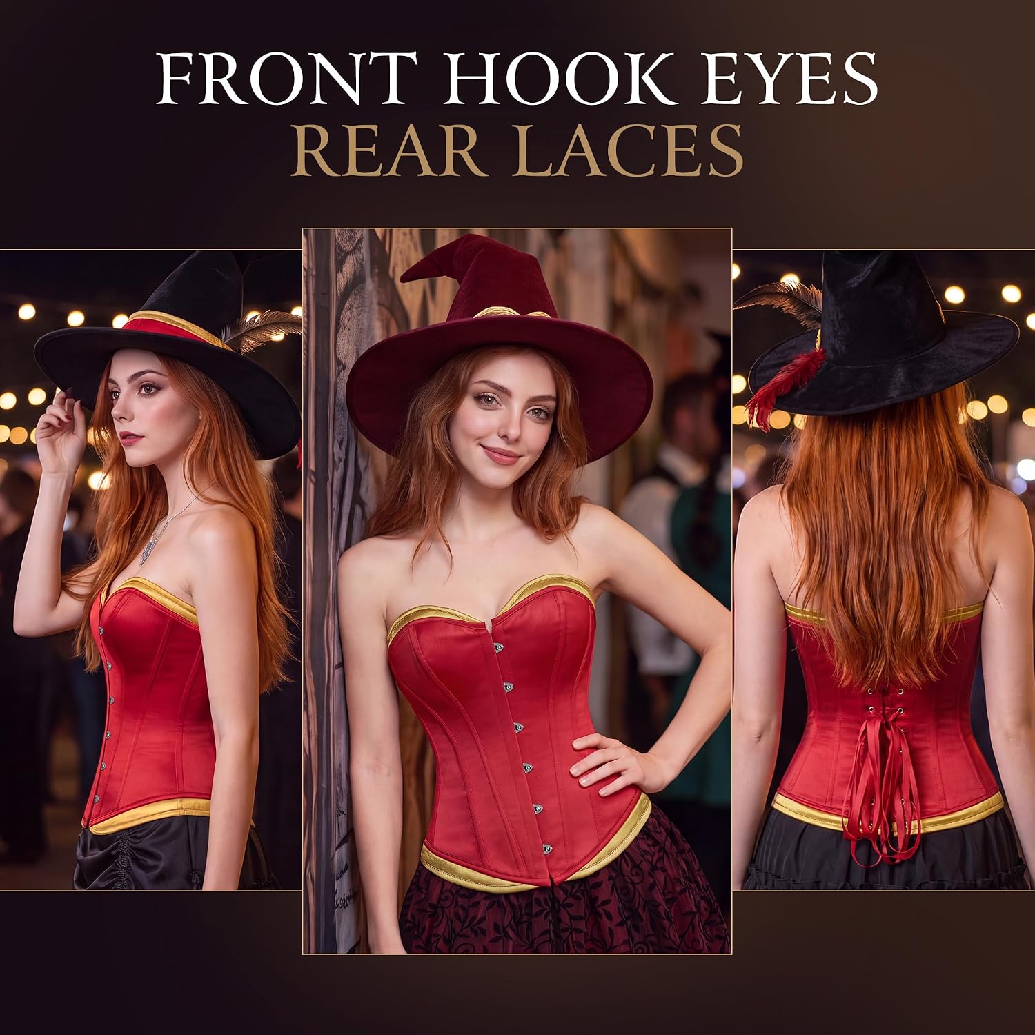 Zhitunemi Women's Satin Overbust Corset Top — image 2