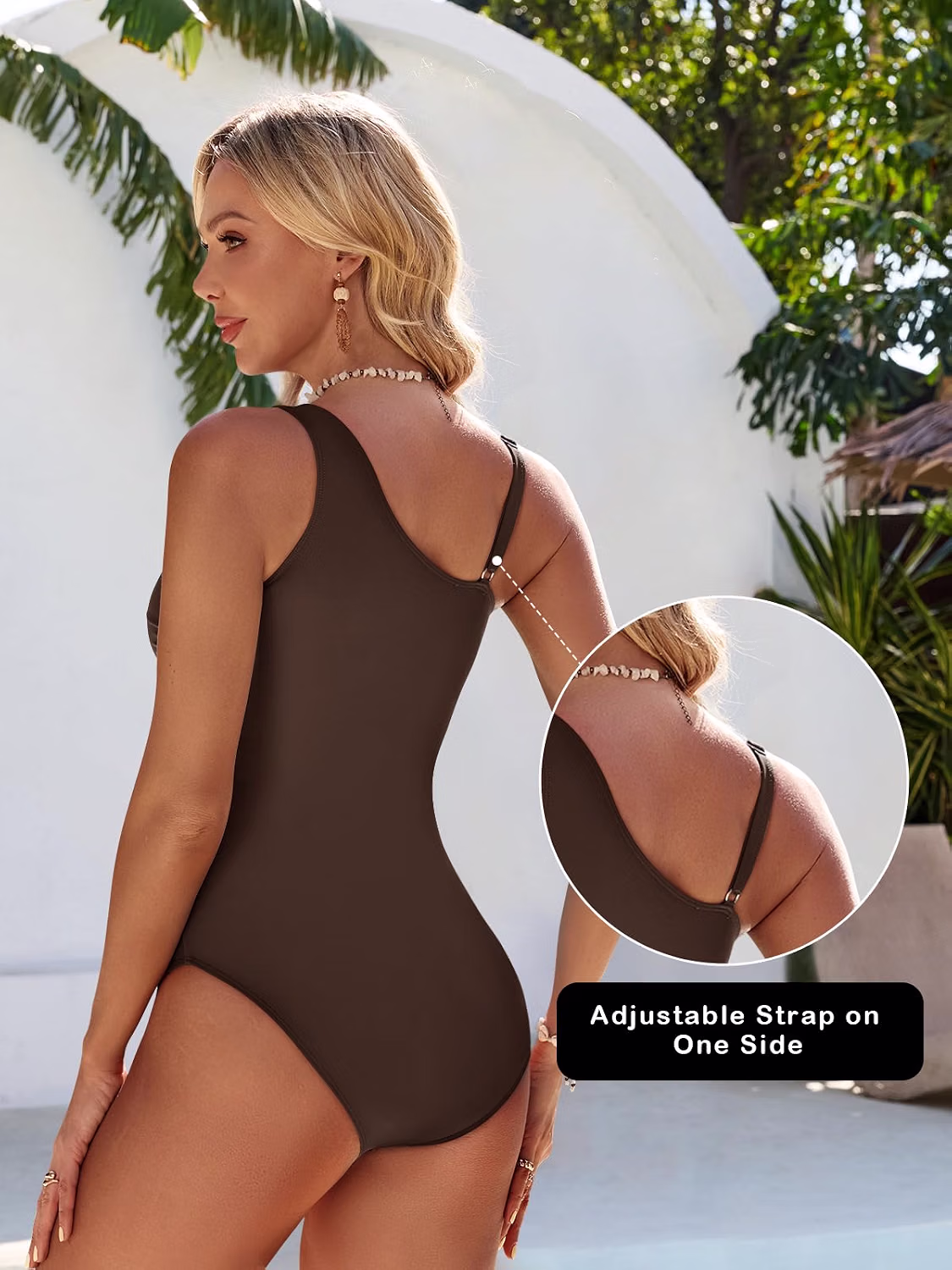 Dridreo Mesh Cutout Tummy Control Swimsuit — image 4