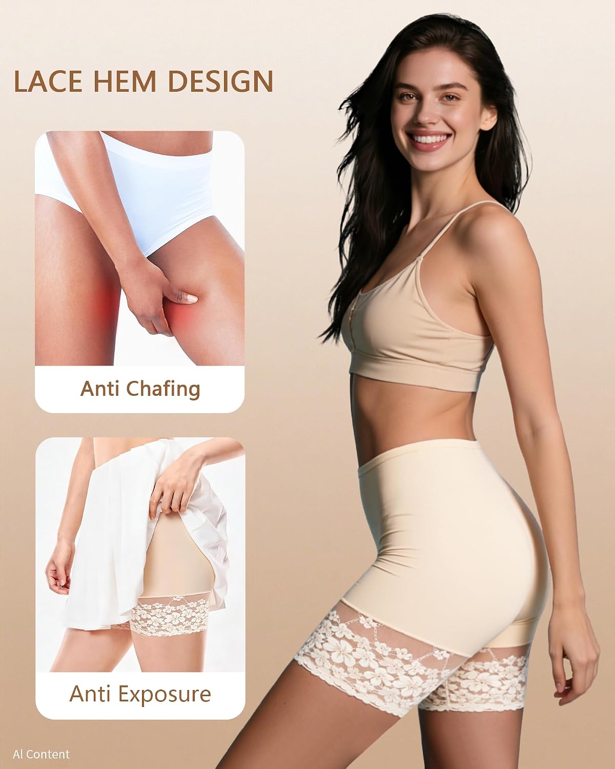 DailyCity Lace Slip Shorts for Women — image 3