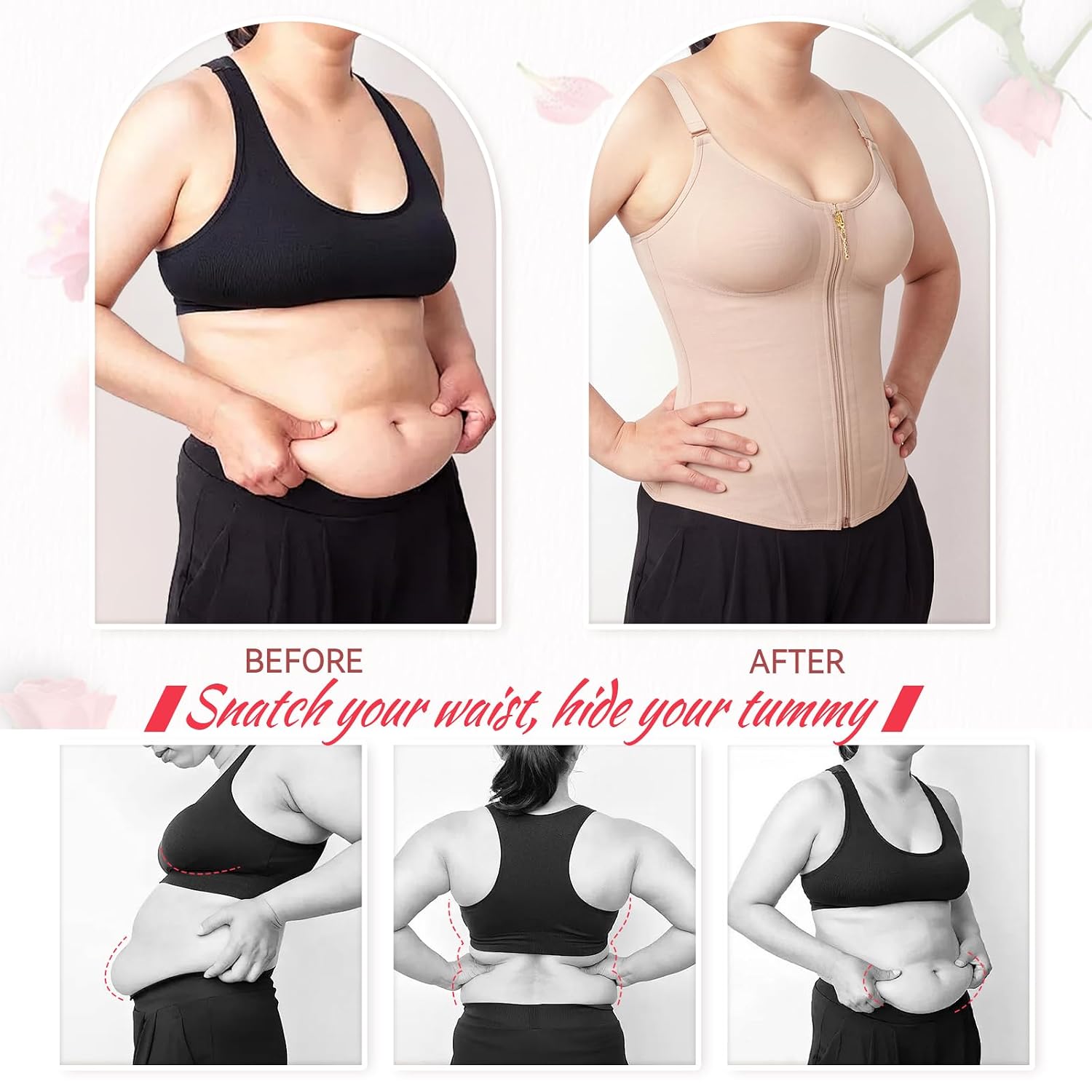 SHAPSHE Breathable Steel Boned Waist Trainer — image 8