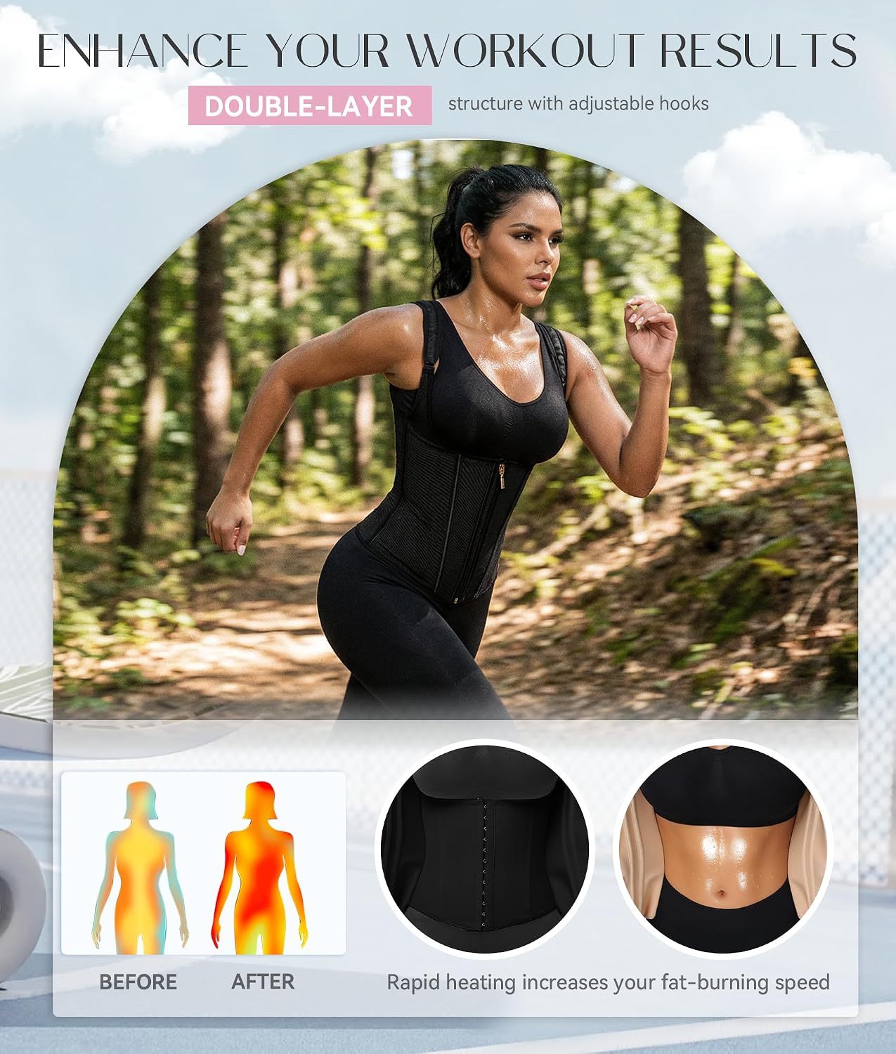 SHAPSHE Waist Trainer with Adjustable Straps — image 3