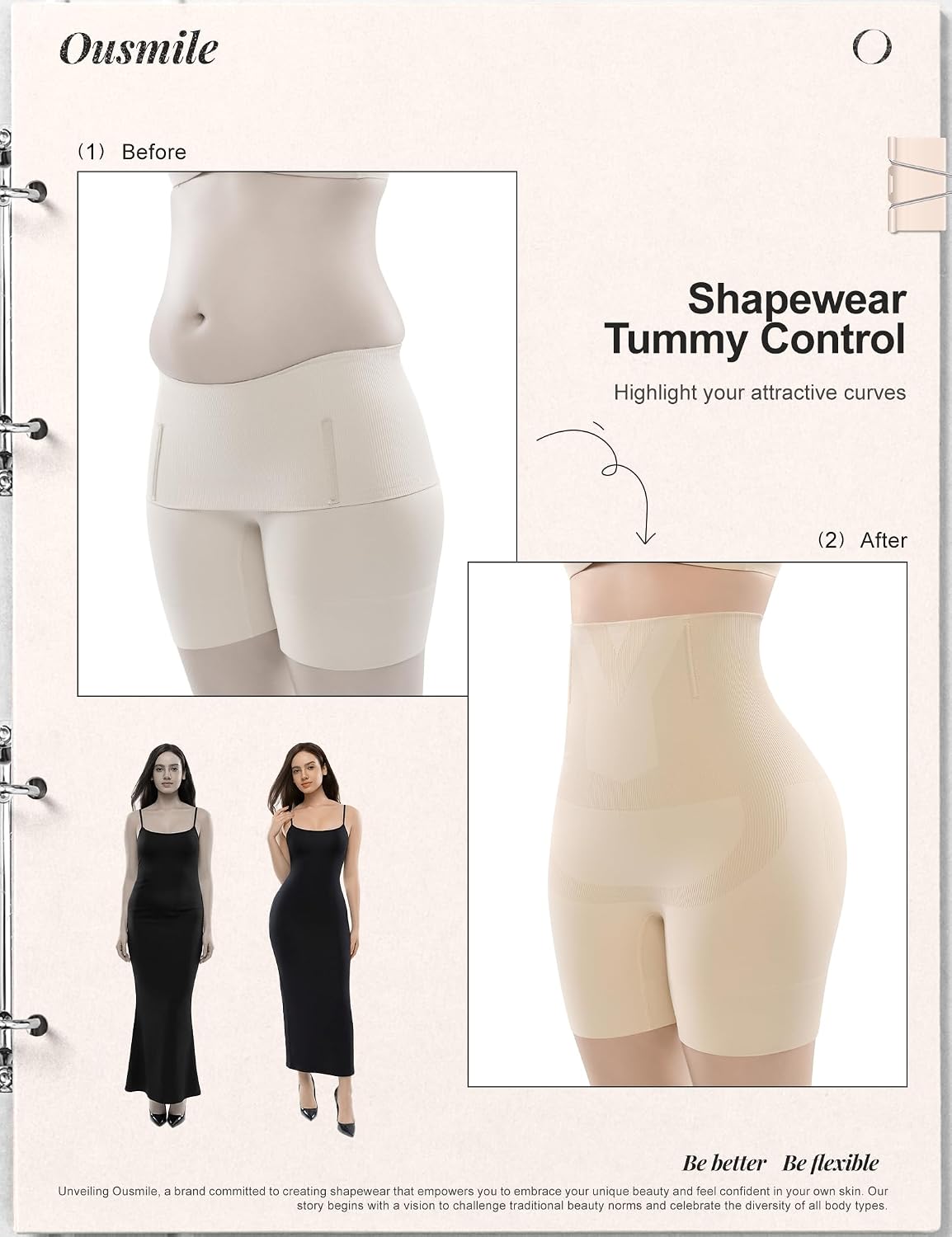 Ousmile High Waist Tummy Control Shapewear Shorts — image 5