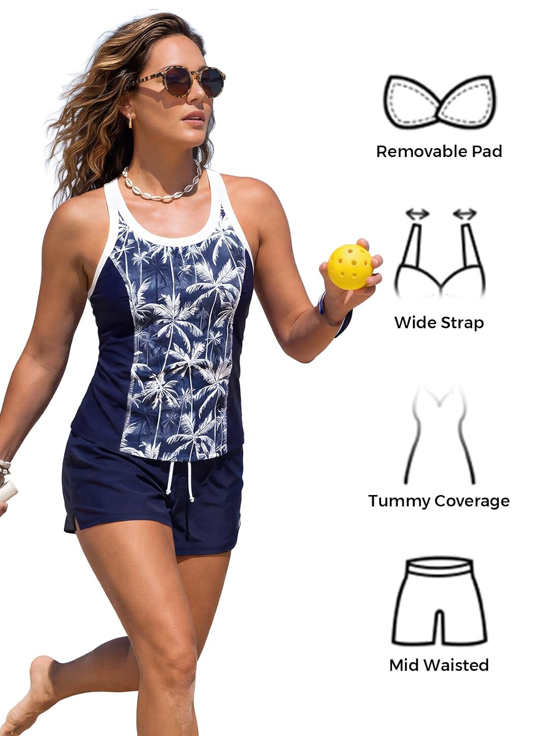 MODLILY Full Coverage Tankini with Shorts — image 6