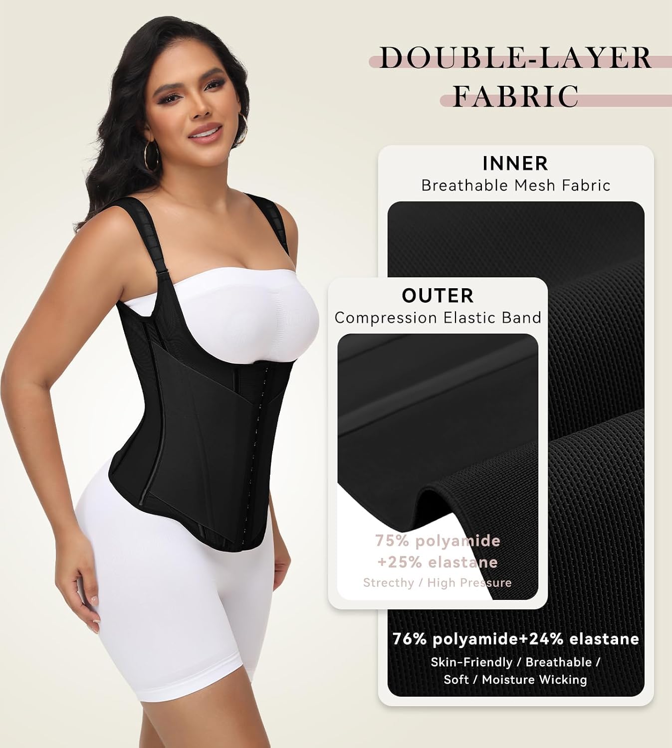 SHAPSHE Waist Trainer Vest with Steel Bones — image 7