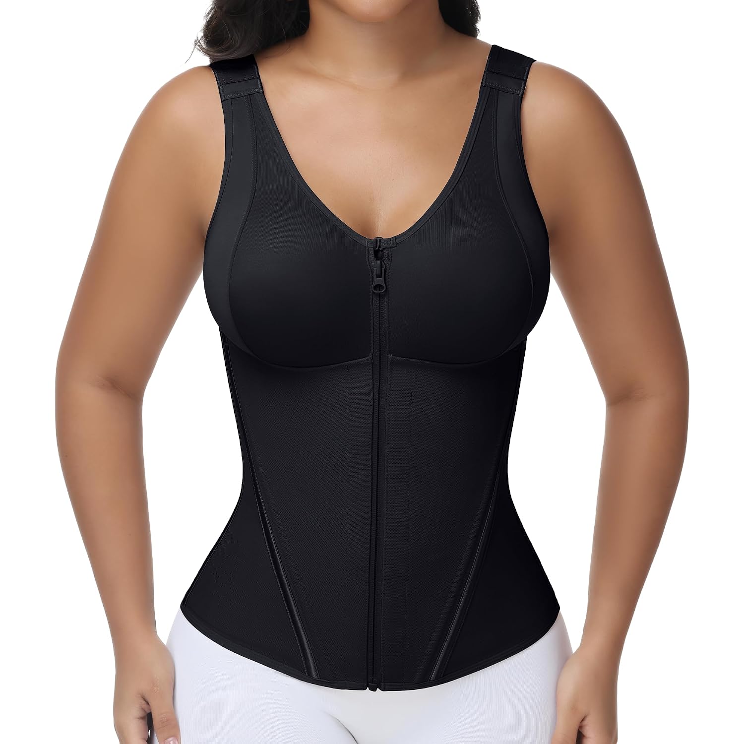 SHAPSHE Corset Waist Trainer with Bra Support