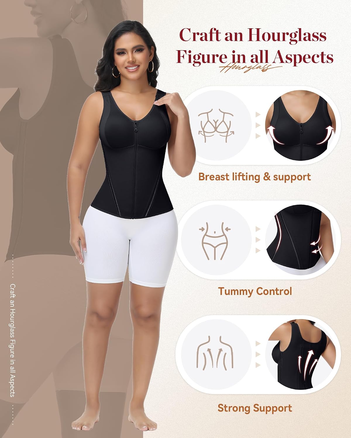 SHAPSHE Corset Waist Trainer with Bra Support — image 2
