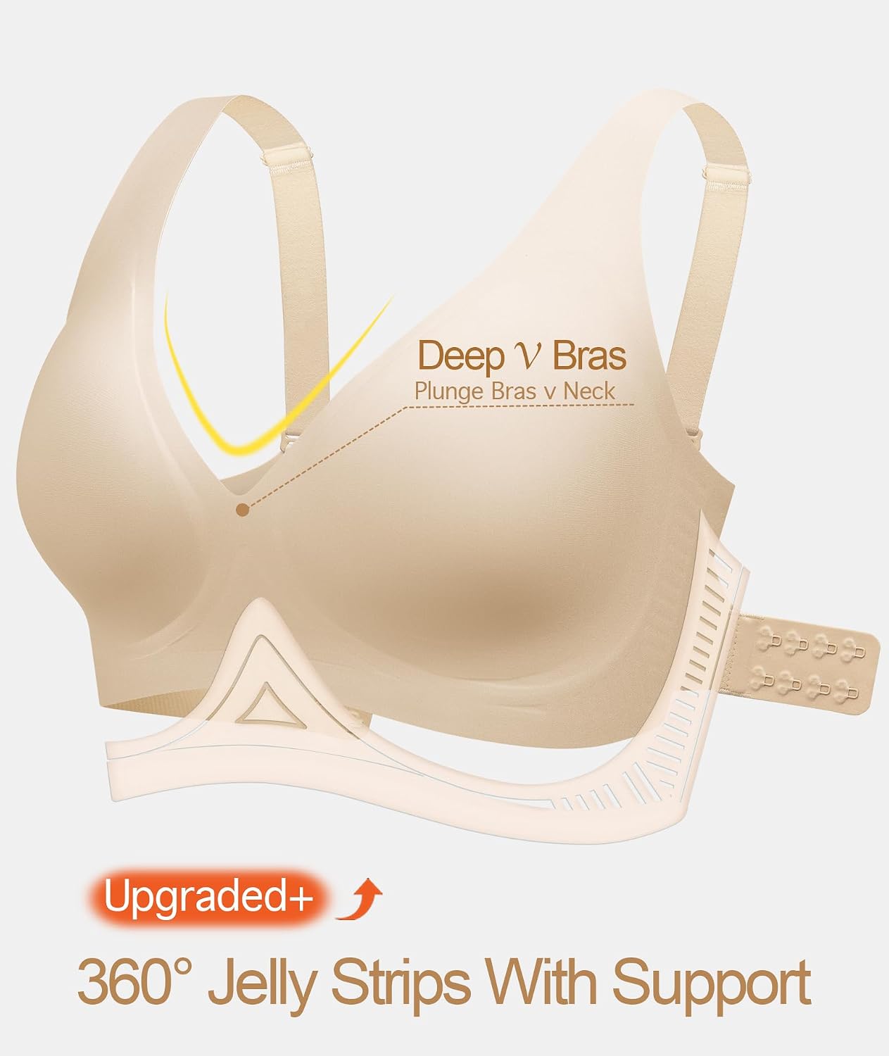TUOZONE Deep V Wireless Push Up Bra — image 7