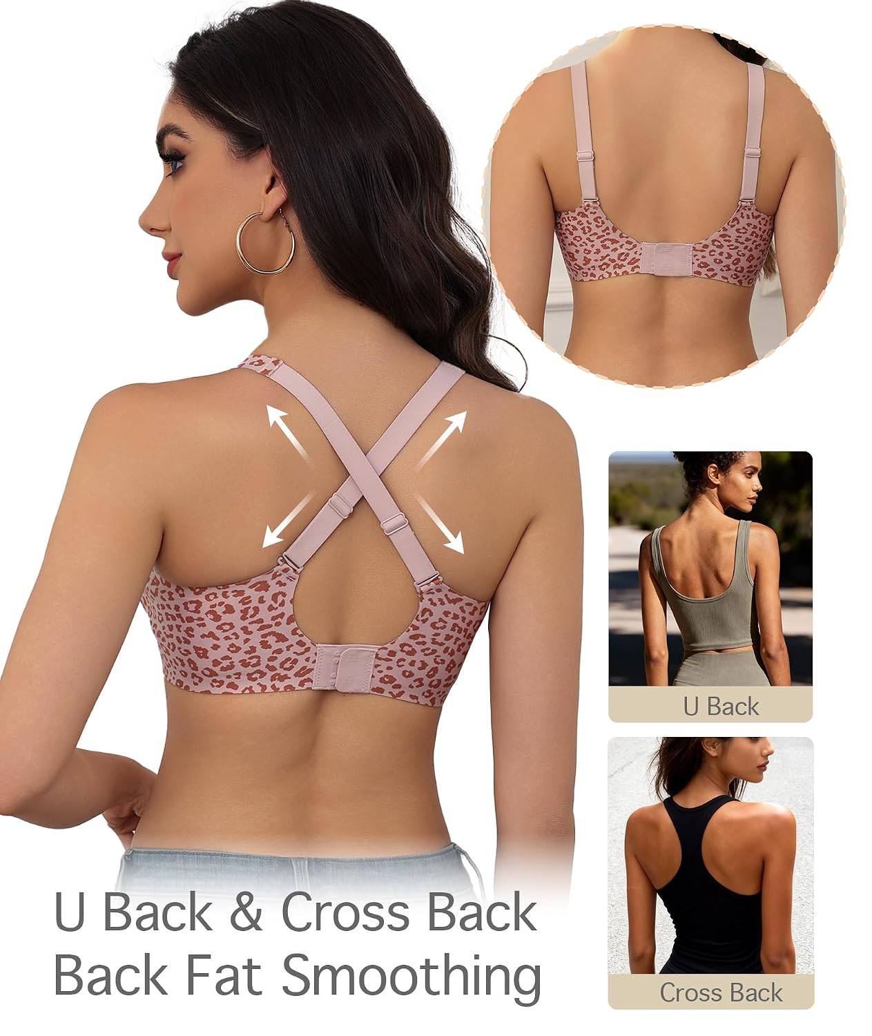 TUOZONE Deep V Wireless Push Up Bra — image 4