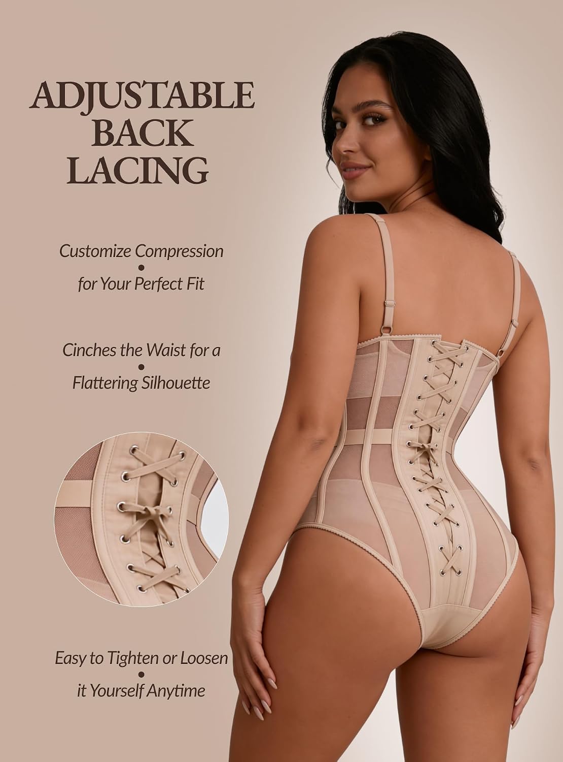 WS Waist Secrets Mesh Corset Waist Trainer — image 3